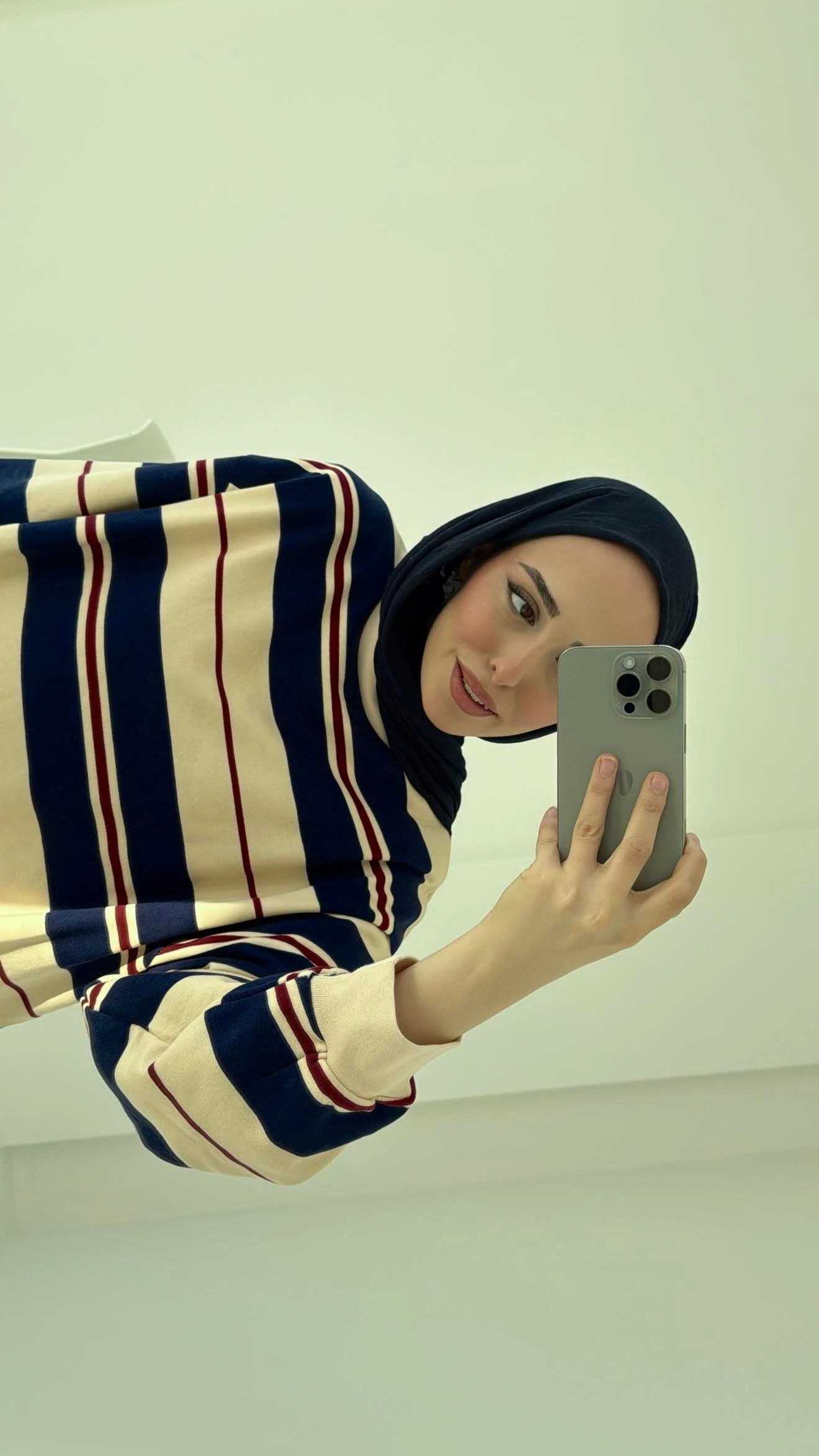 Çizgili Oversize Sweatshirt