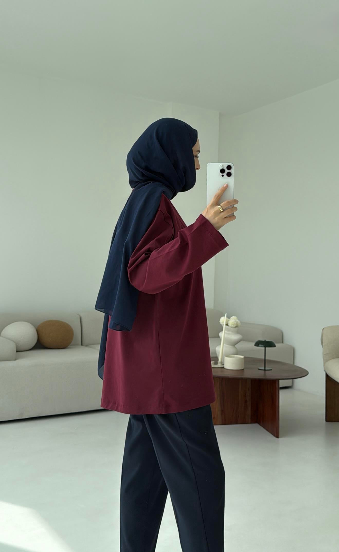 Basıc Sweatshirt Bordo
