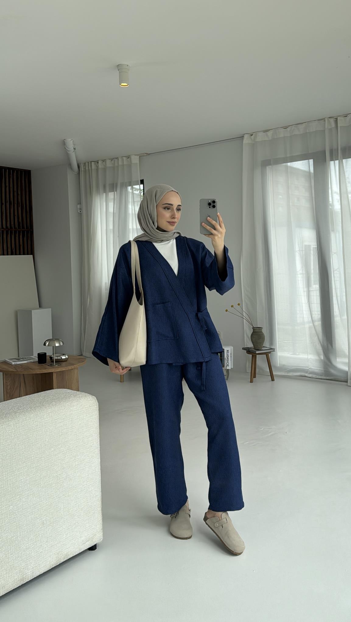 Tek Cepli Mevsimlik Takım Koyu Lacivert