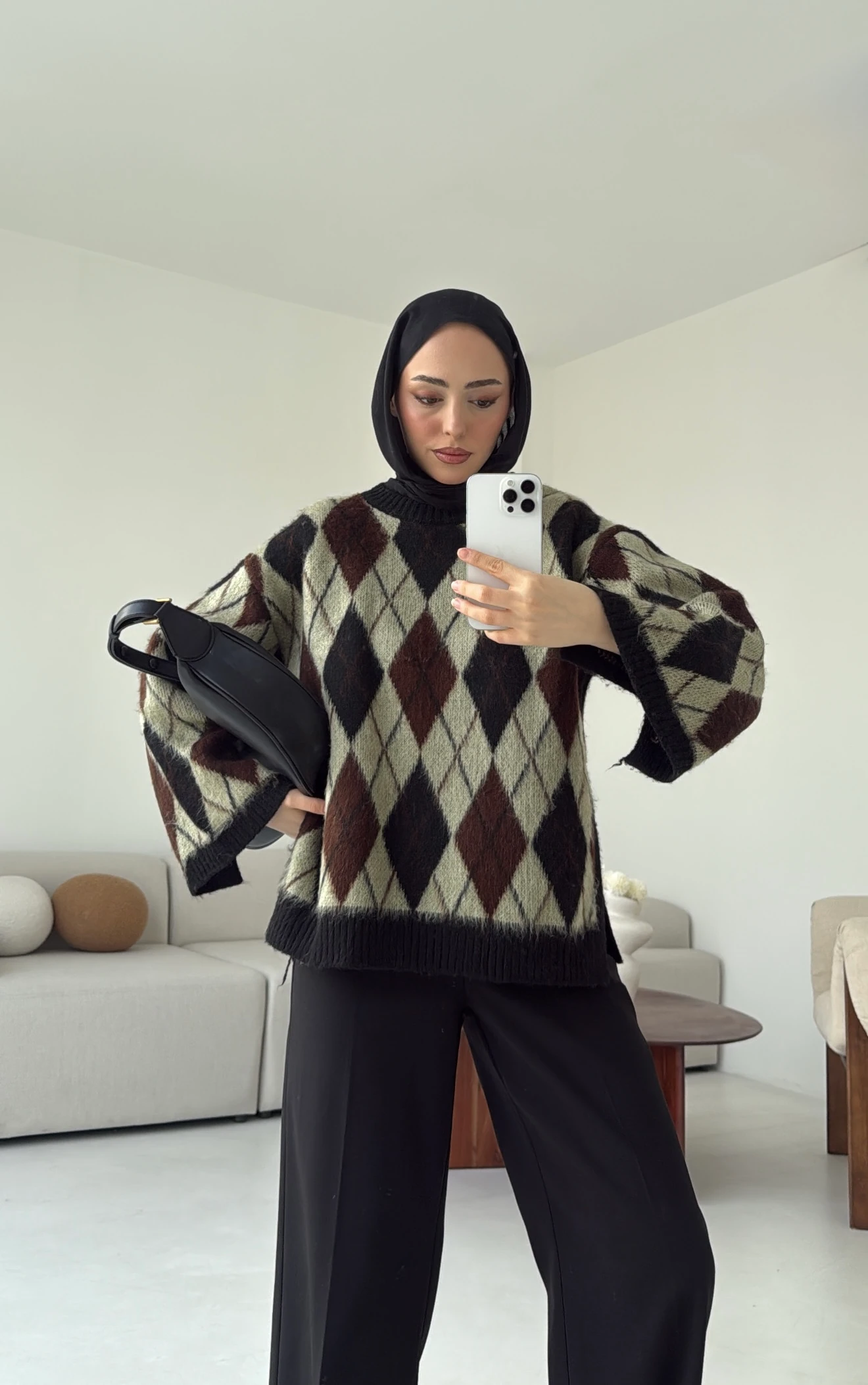 Kolu Yırtmaç Detay Tasarım Kazak Haki