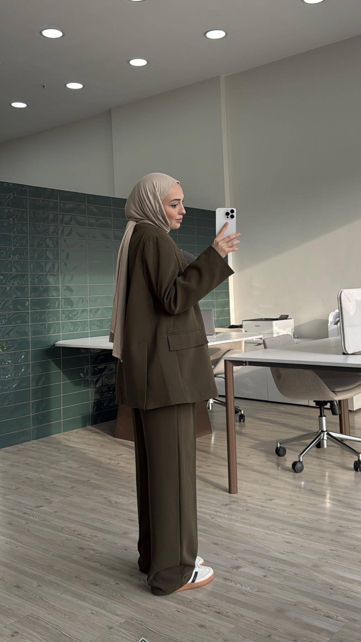 Özel Seri Premium Ceketli Takım Yeşil