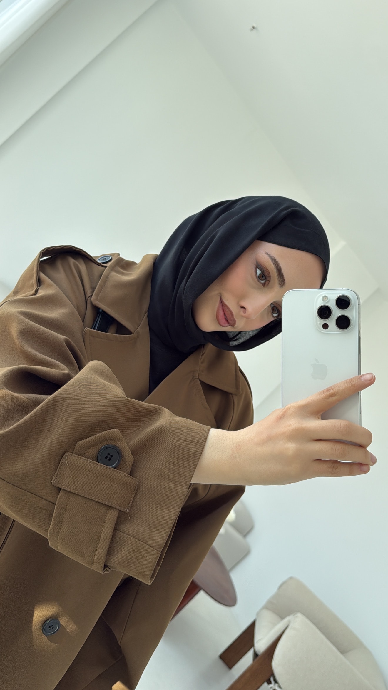 Geniş Kol Oversize Trençkot Olive