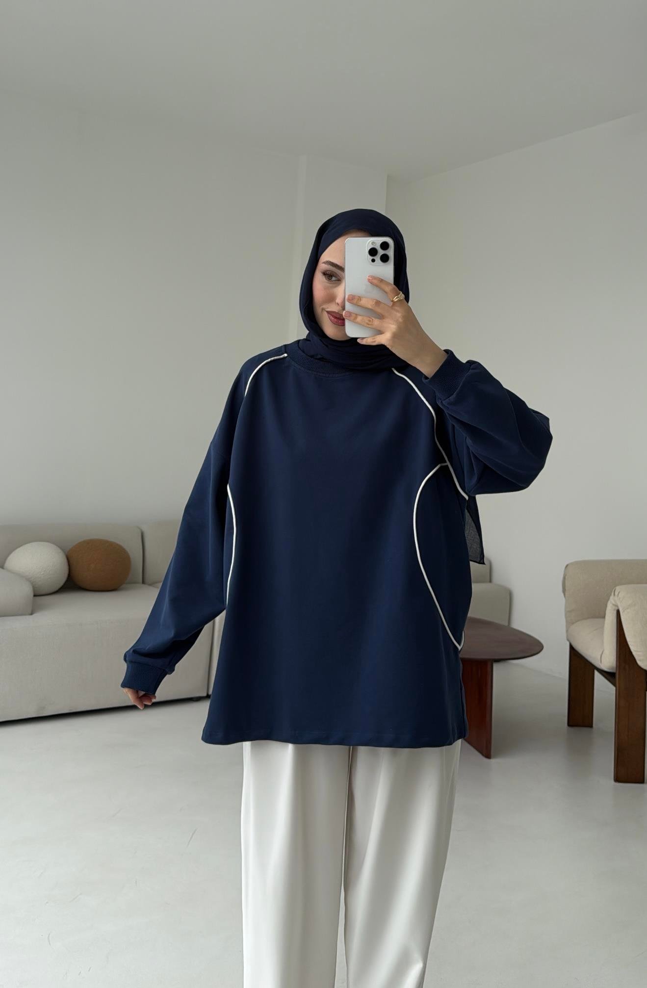 Biyeli Sweat Lacivert