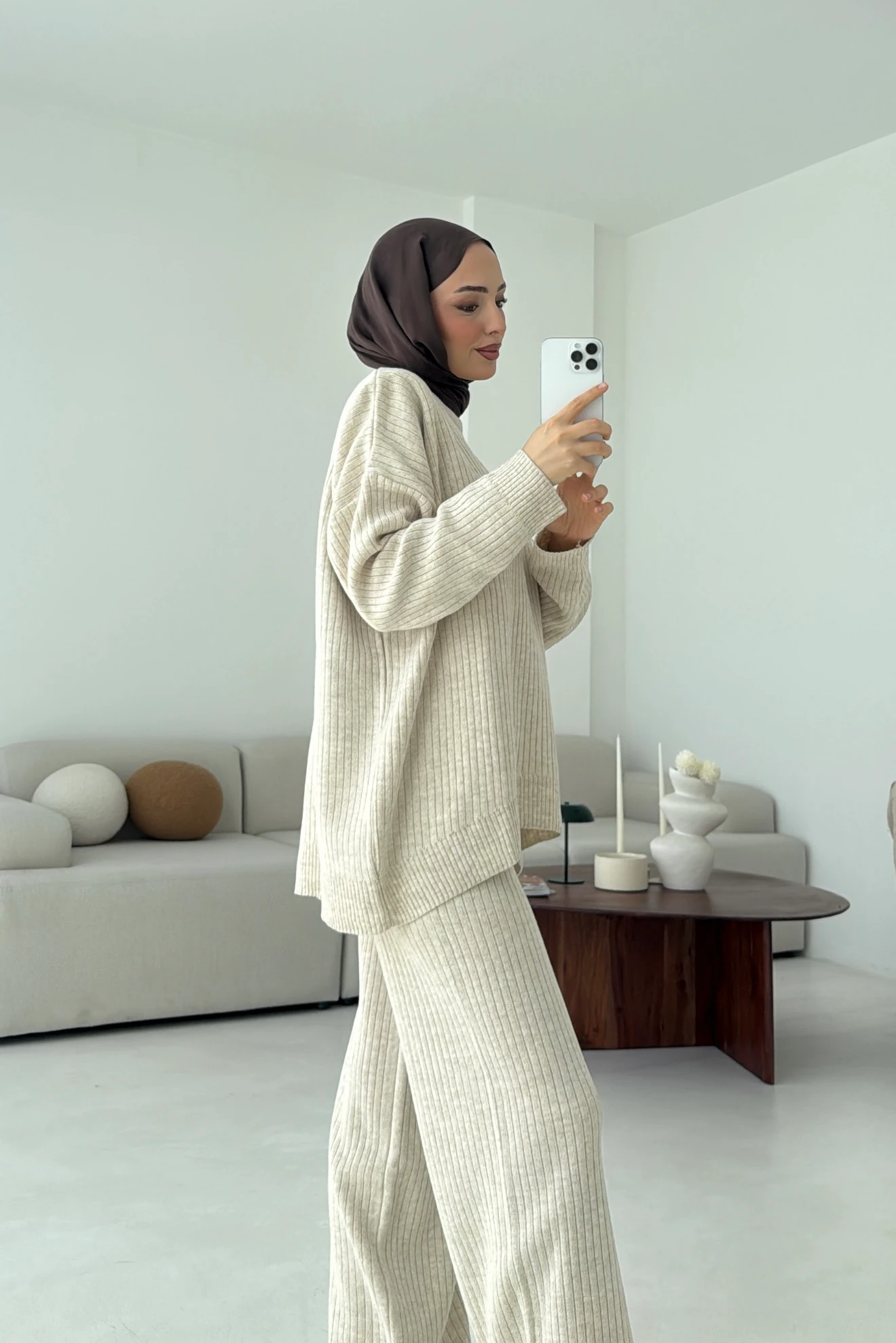 Bisiklet Yaka Triko Takım Taş