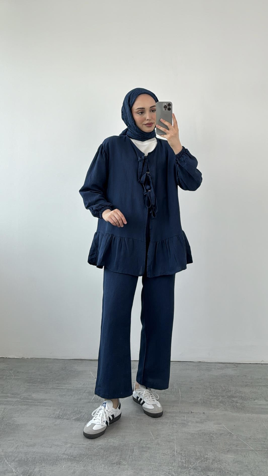 Rose Bağlamalı Takım Lacivert