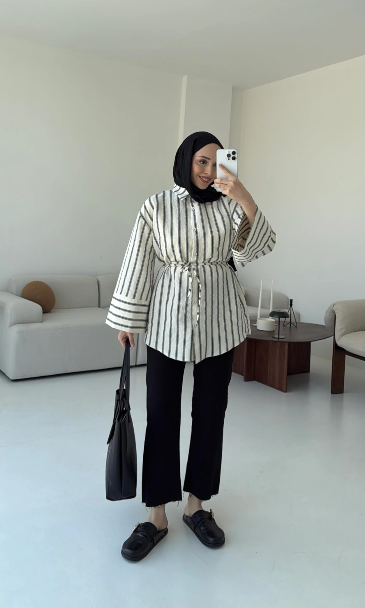 Çizgili Bağlamalı Gömlek