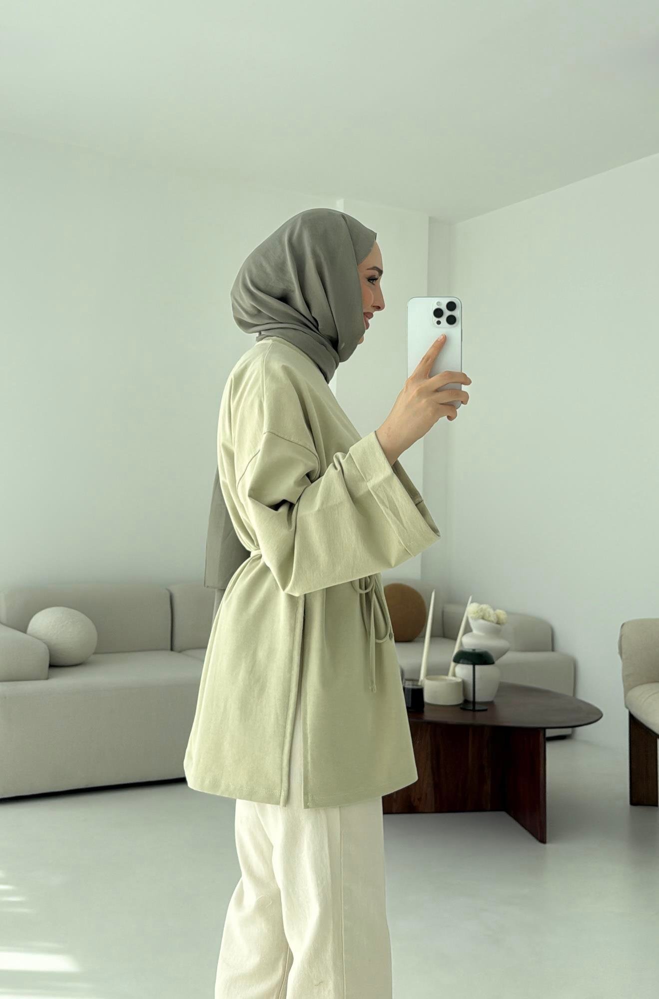 Bağlamalı Yanı Yırtmaç Detay Sweat Cagla