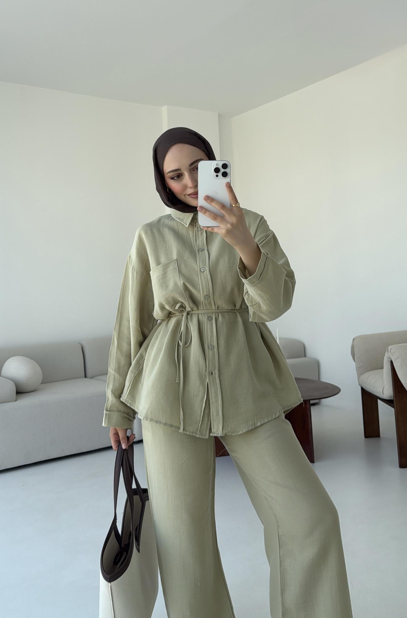 Müslin Pantolon Takım Haki