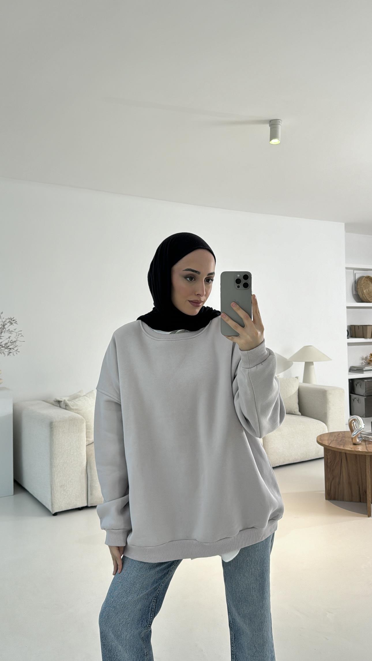 ZR Basıc Sweatshirt Gri