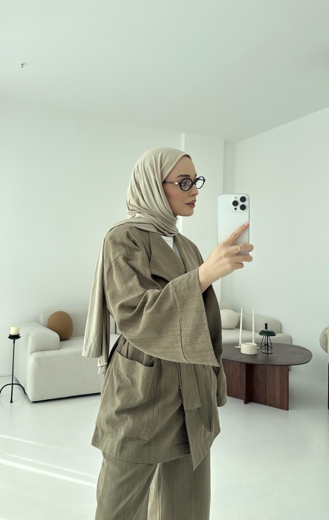 Keten Ceketli Takım Haki