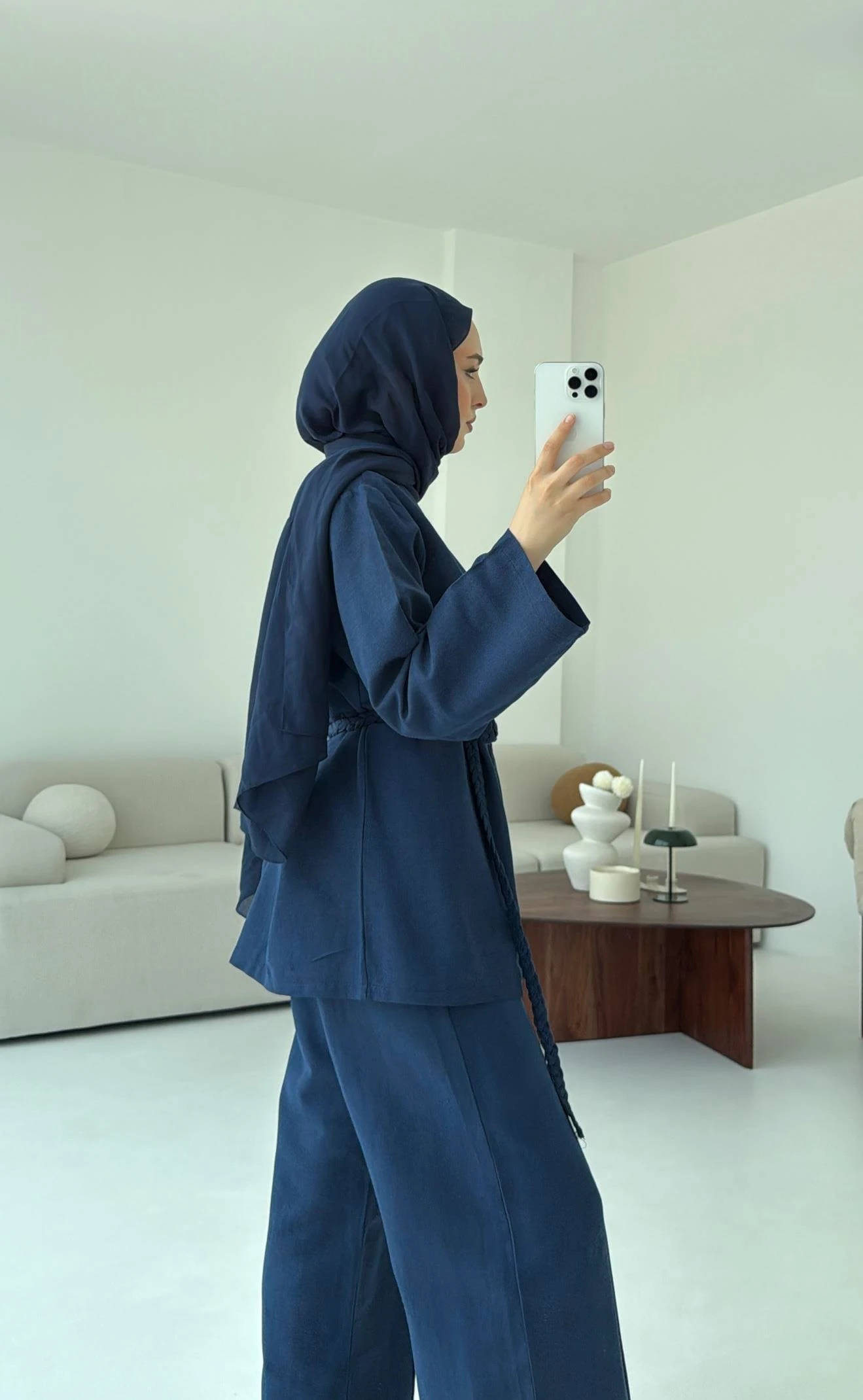 Örgü Kemer Takım Lacivert