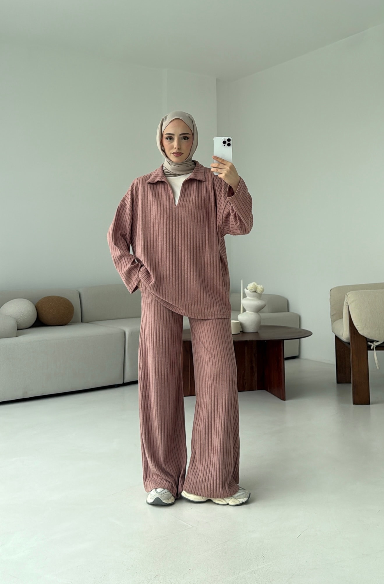 Kaskorse Bluz Pantolon Takım Gül