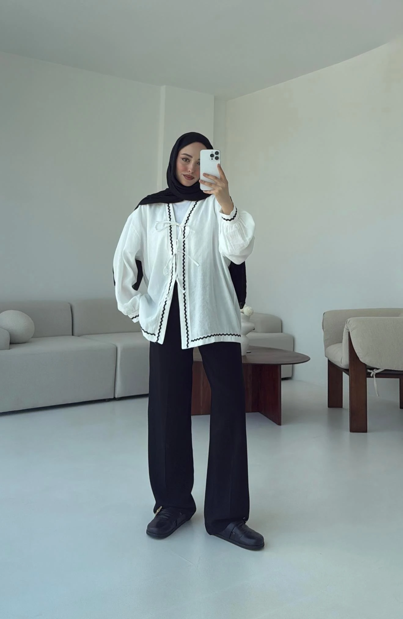 Bağlamalı Dantel Detay Kimono Beyaz