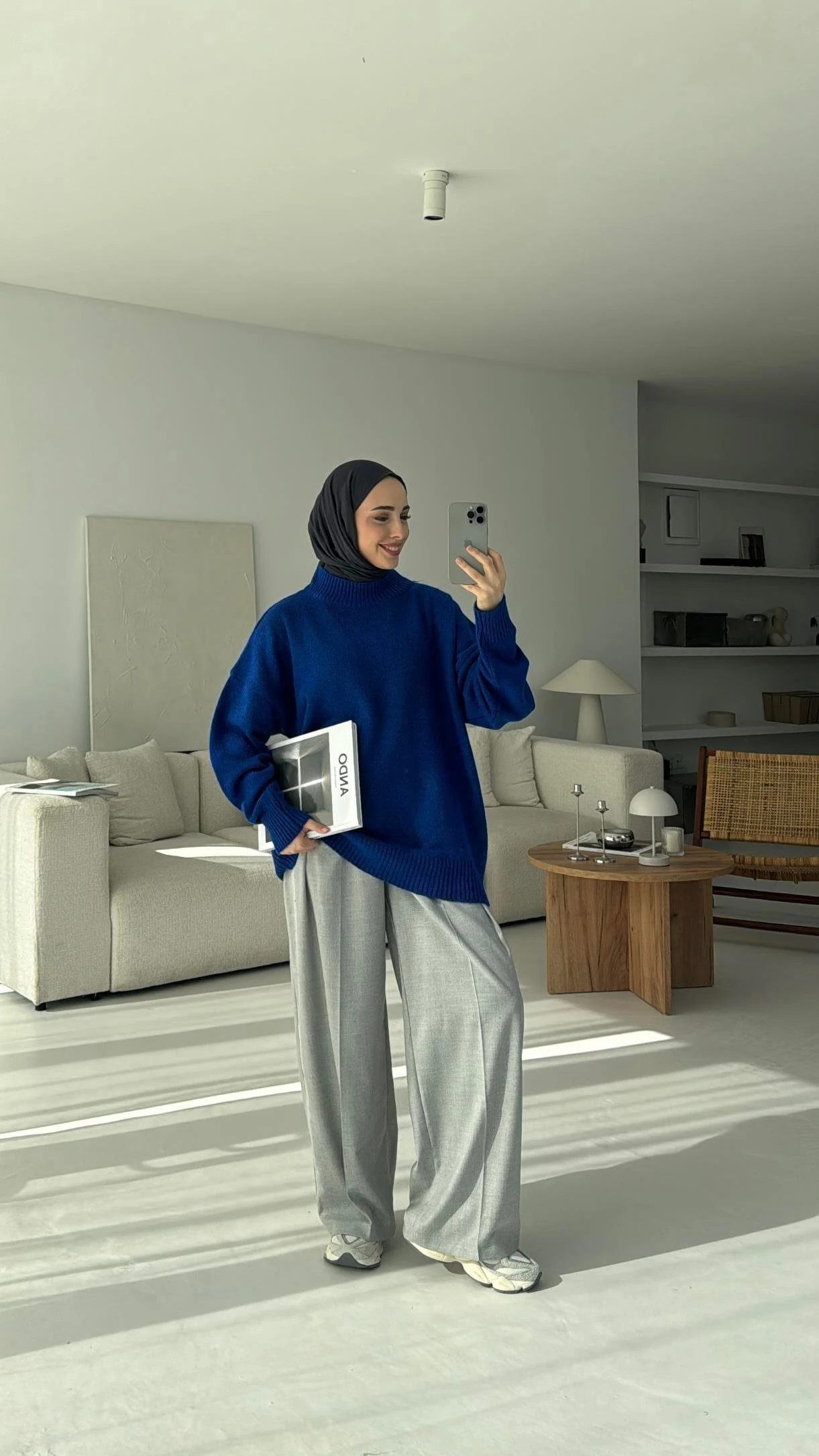 Yumuşak Triko Kazak Mavi