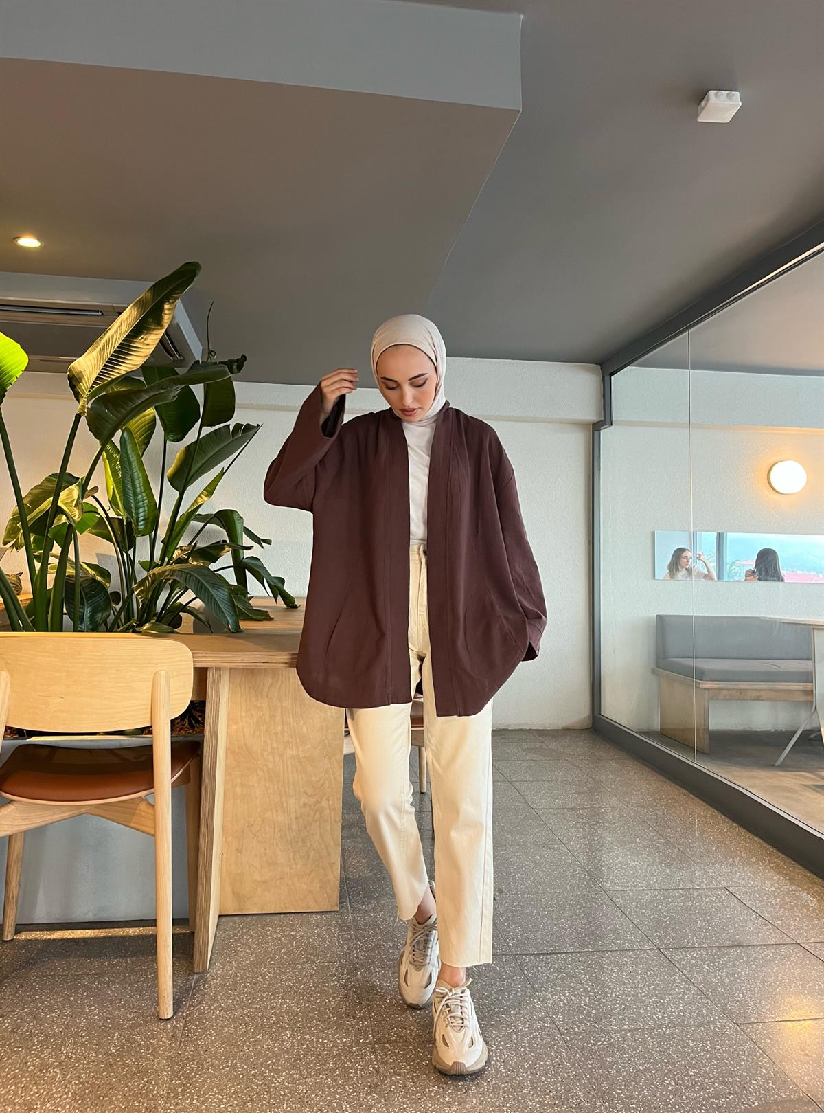 Kahve Kimono/Ceket