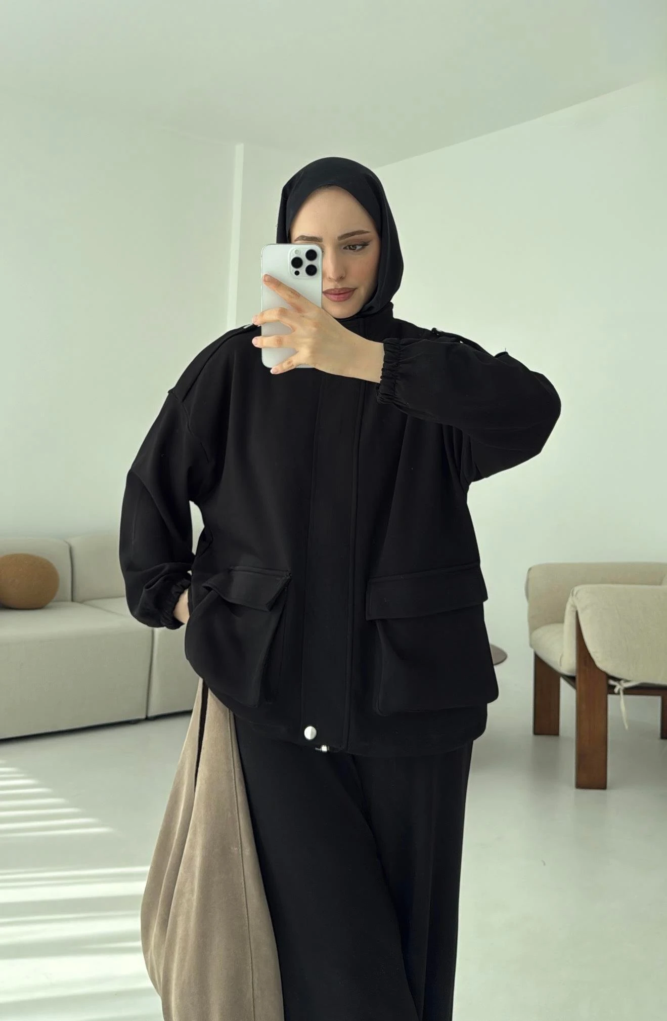 Omuz Apoletli Takım Siyah