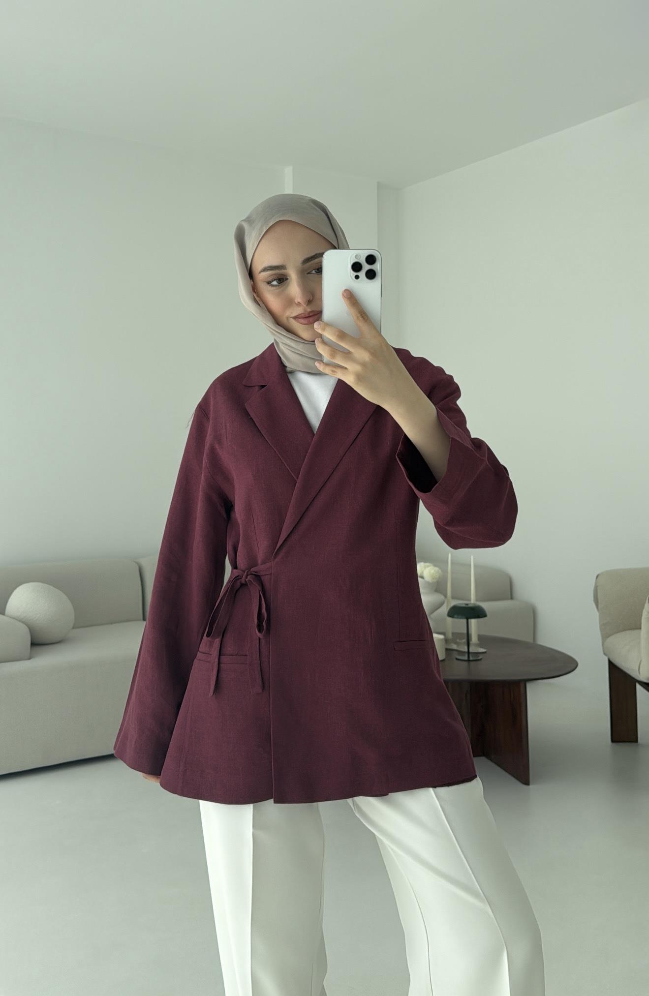 Yazlık Bordo Ceket