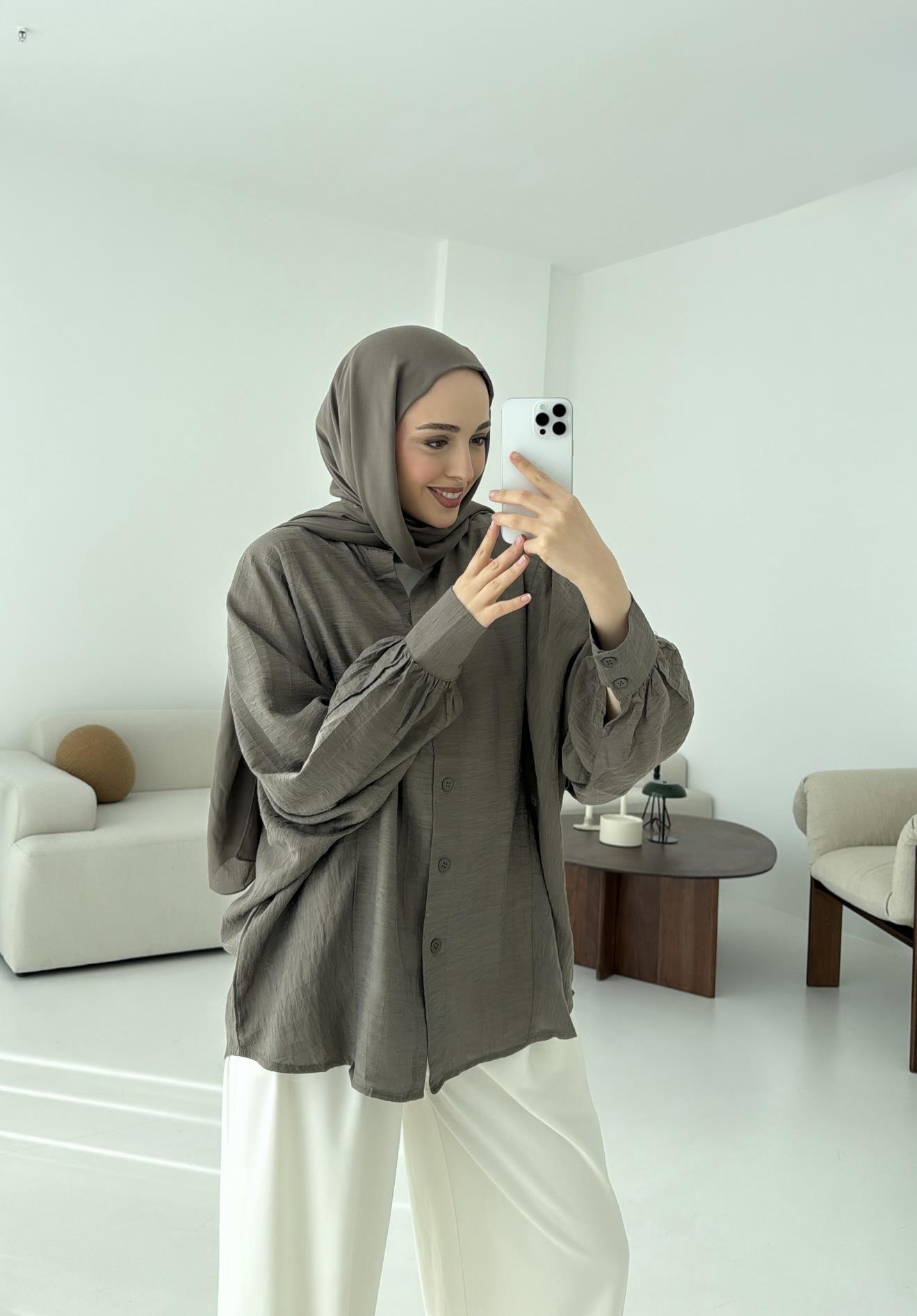 Oversize Premium Gömlek Haki