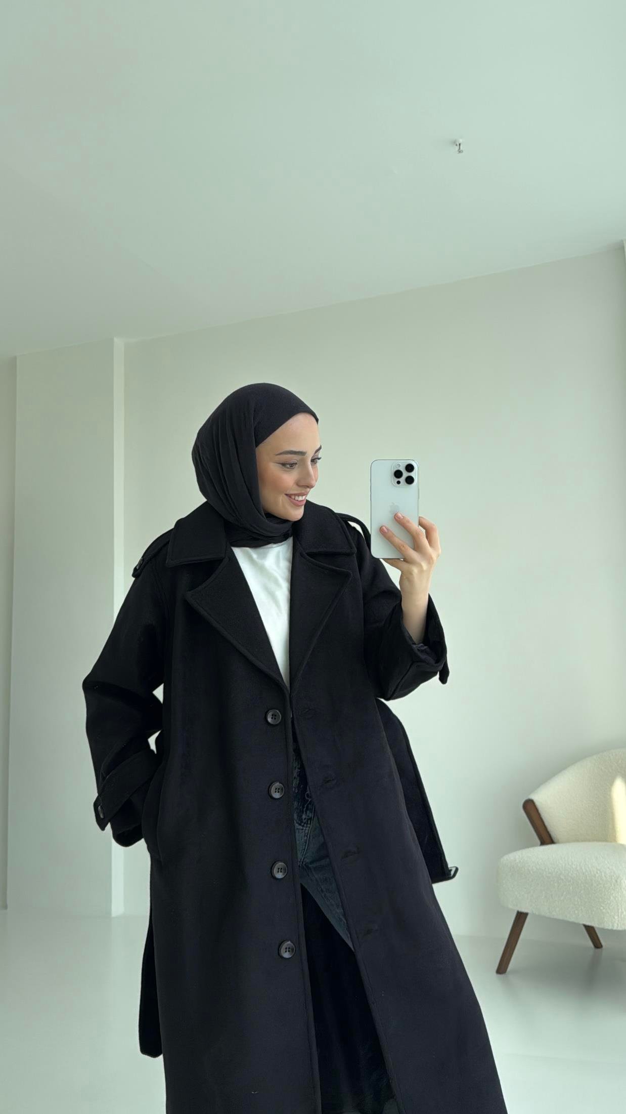 Siyah Premium Kaban Kemerli
