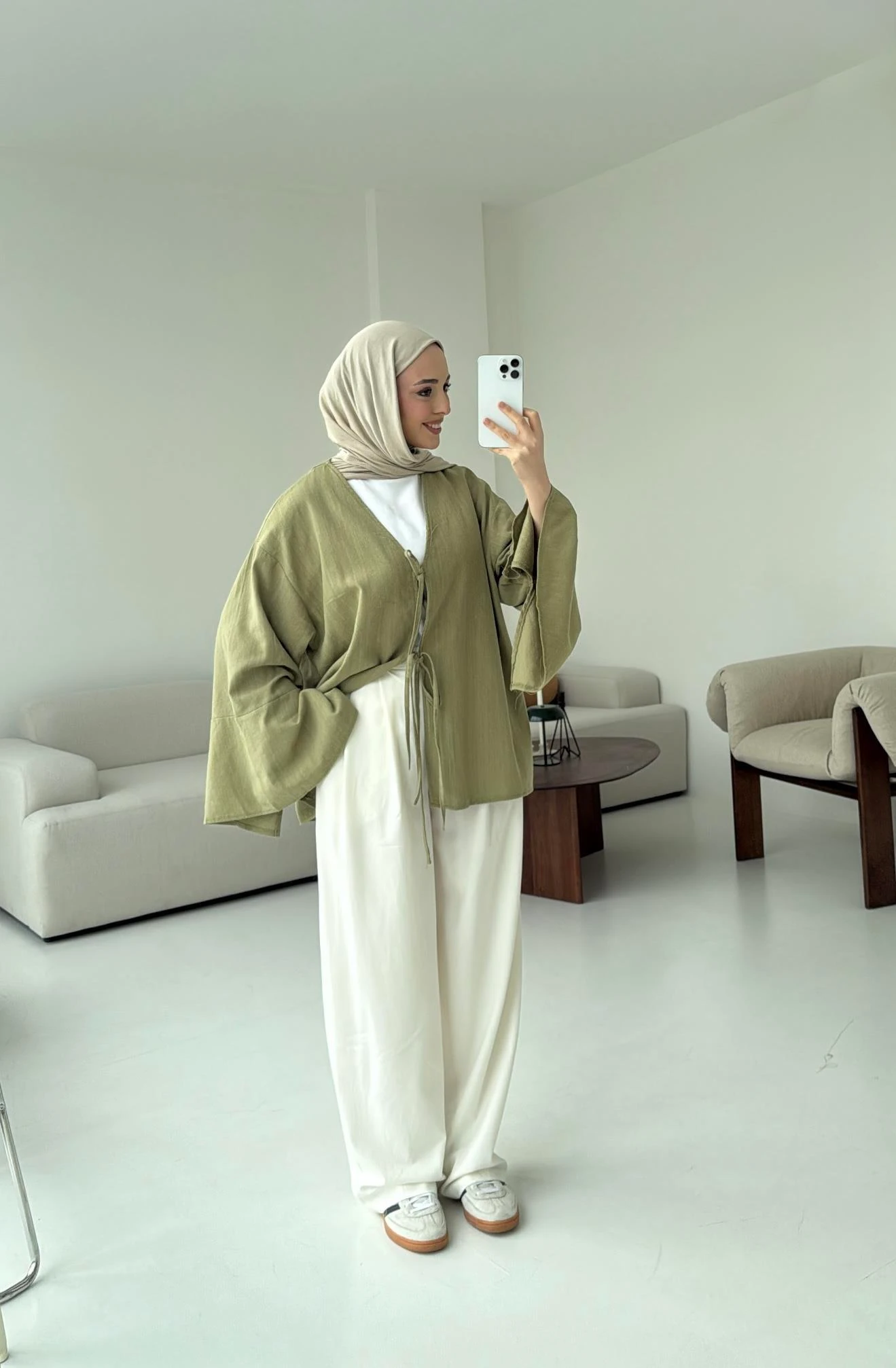 Kol Detay Kimono Çağla