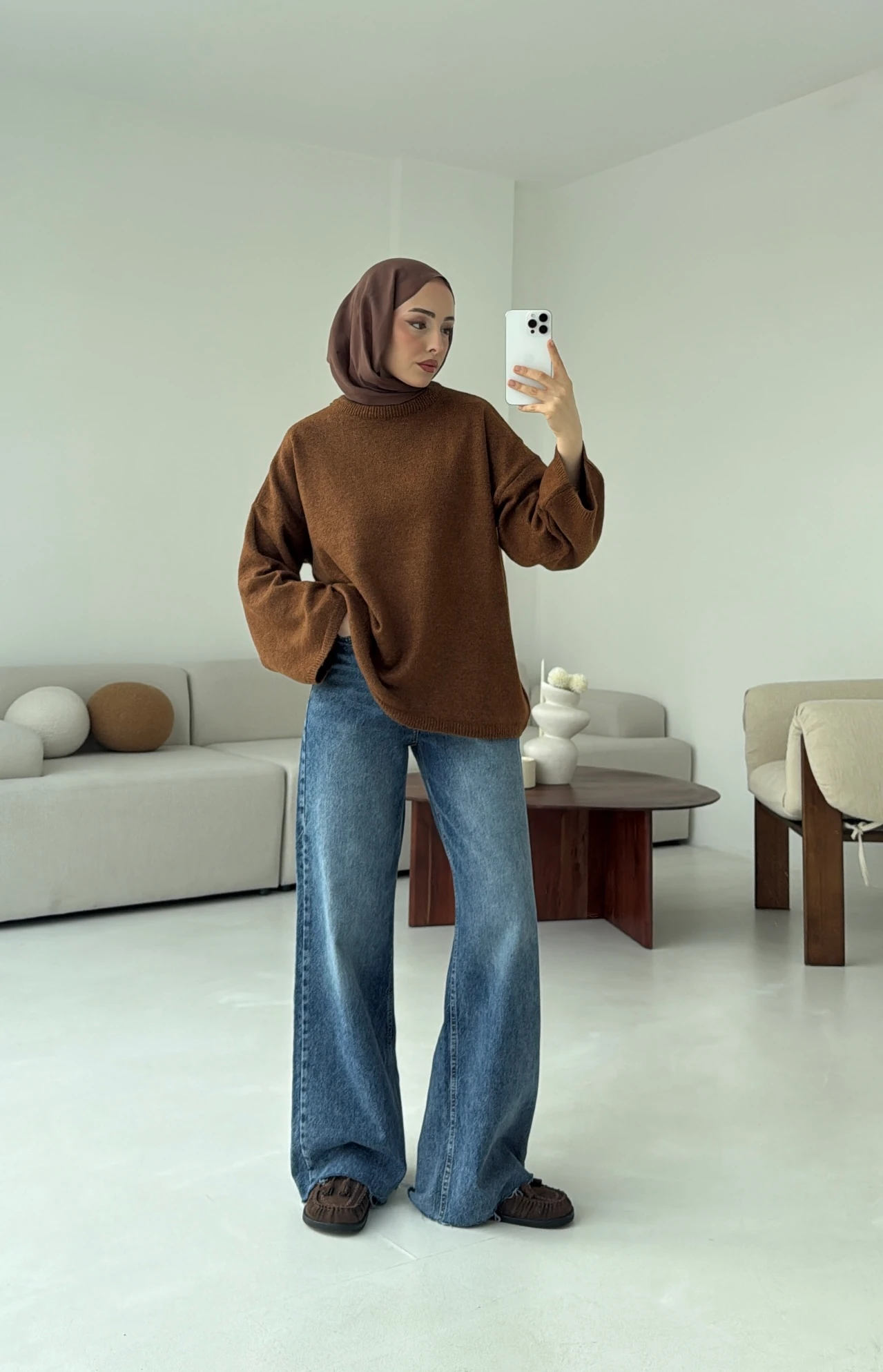 Geniş Kol Basıc Kazak Tarcın