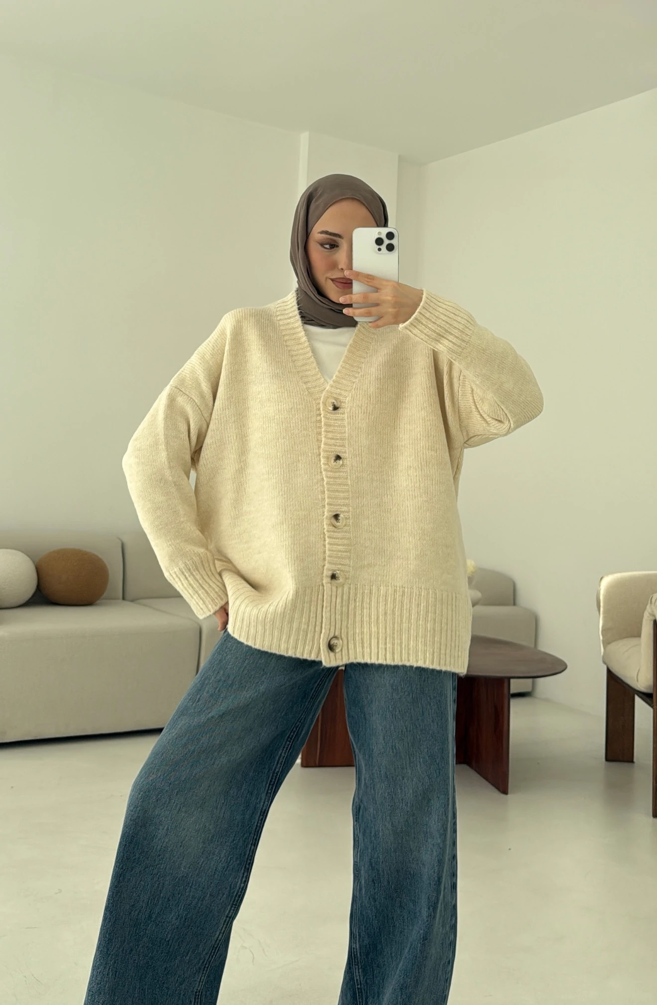 Örgü Hırka Natural