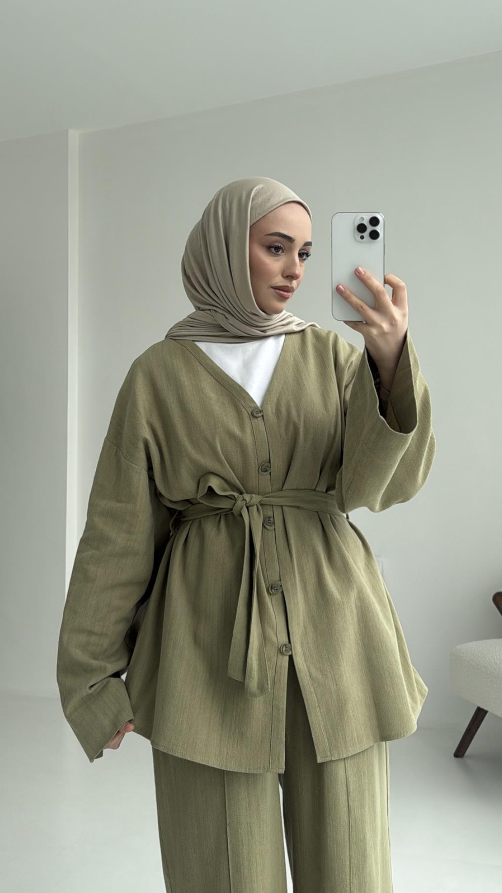 Bağcıklı Buluz Takım Çağla