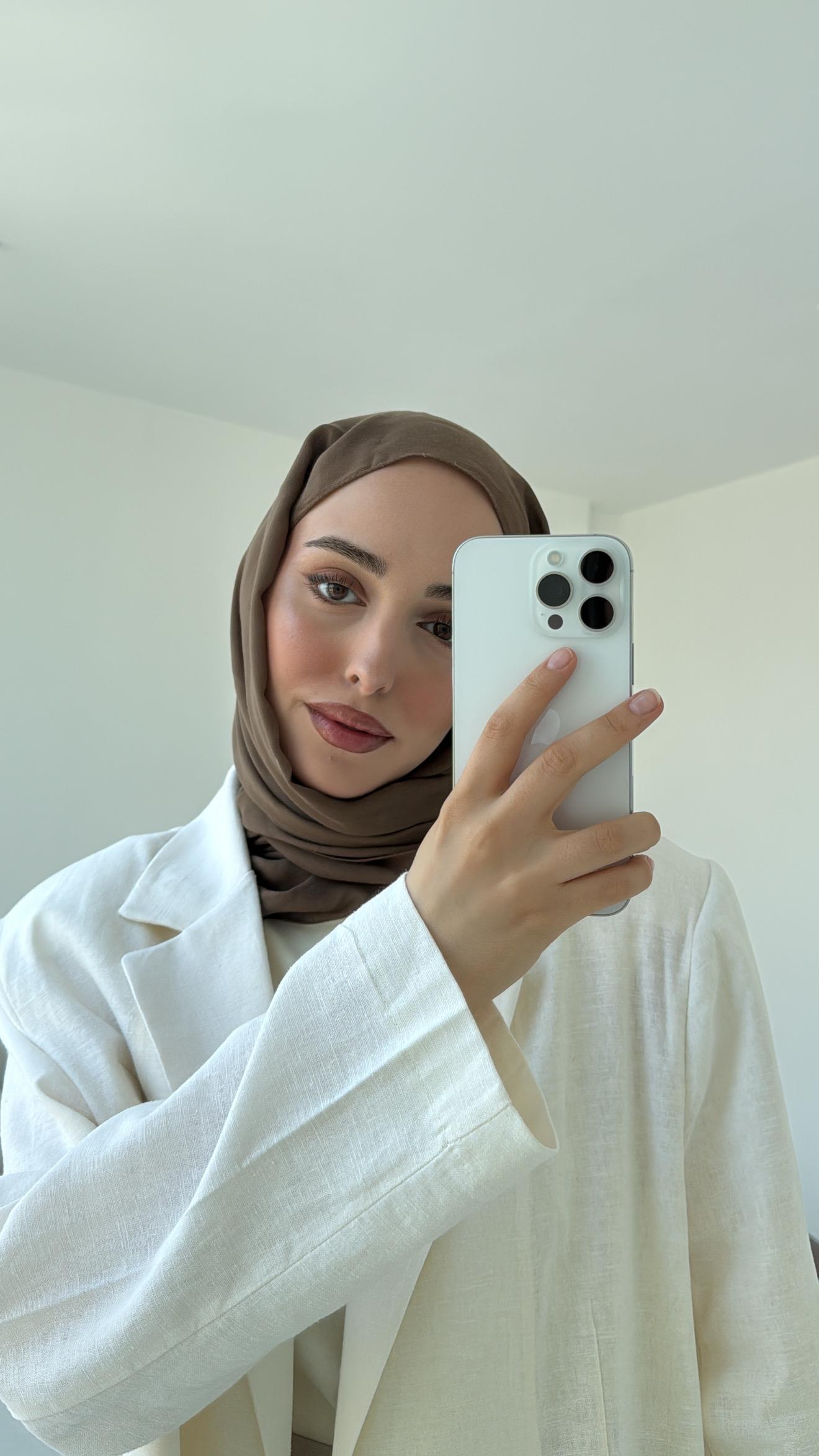 Keten Cepli Ceket Beyaz