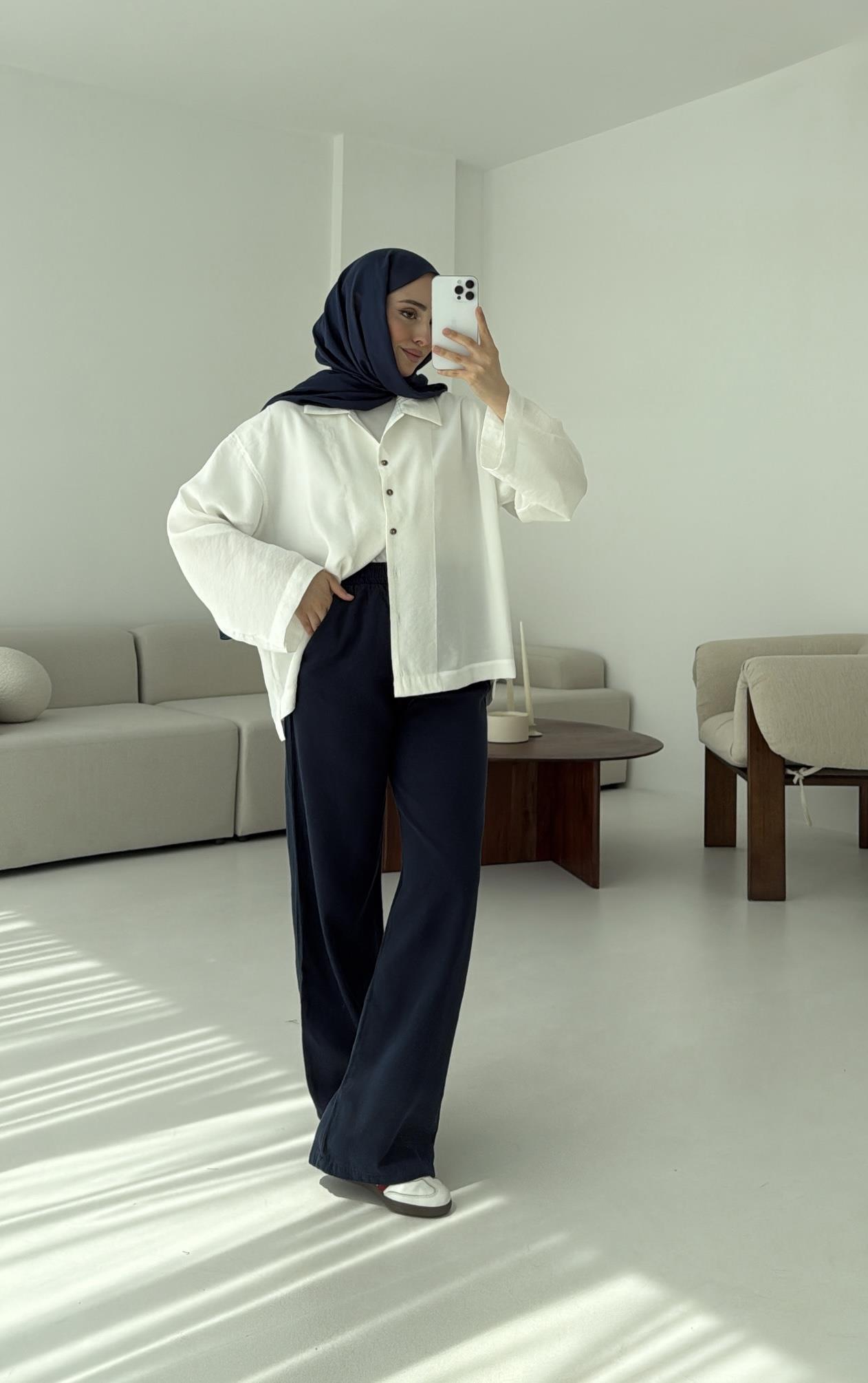 Oversize Gömlek Beyaz