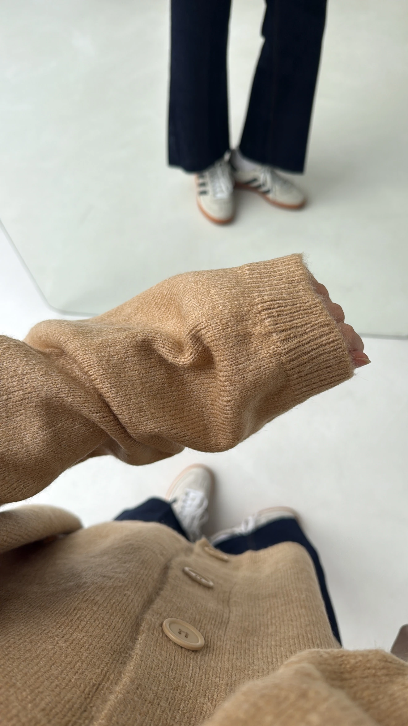 Oversize Yünlü Kazak Vizon