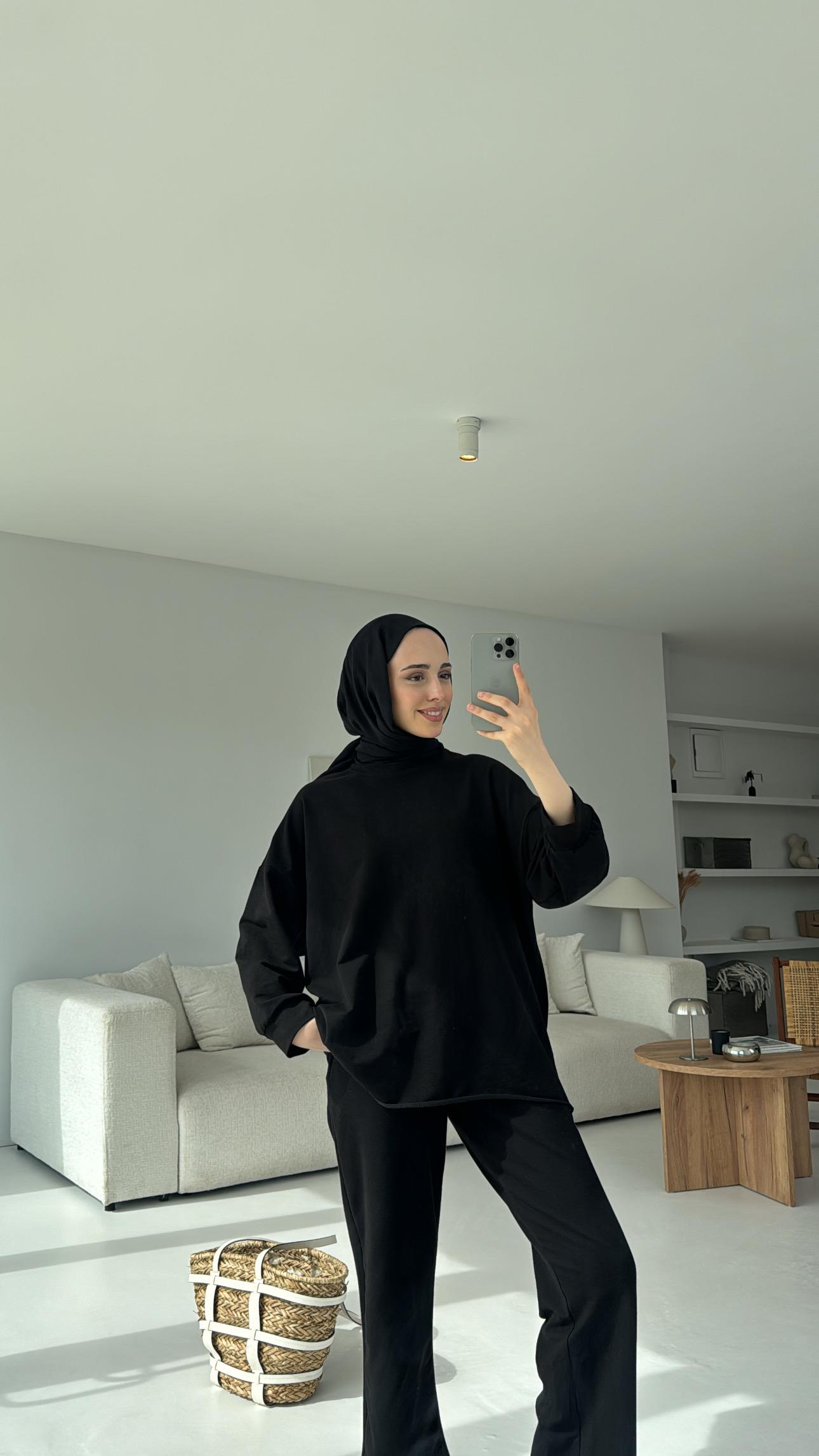 Dikişsiz Takım Siyah