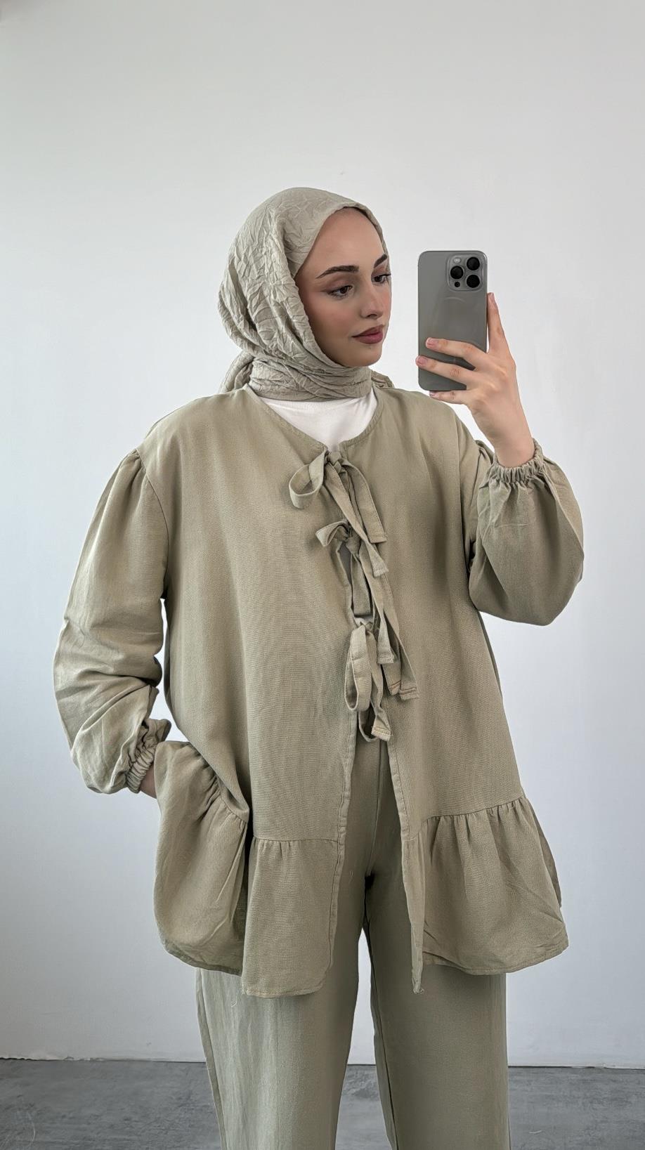 Rose Bağlamalı Takım Haki