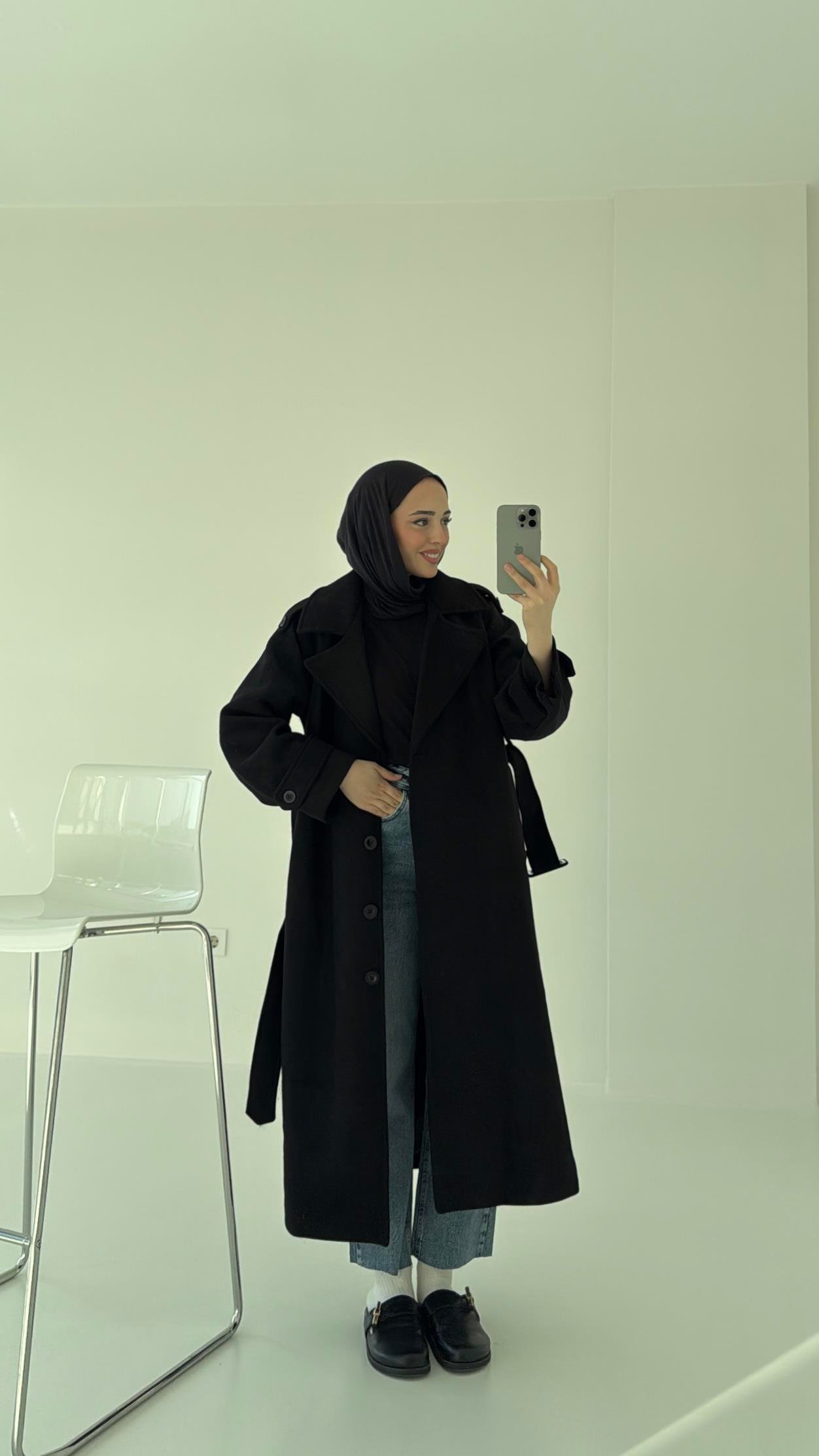 Siyah Premium Kaban Kemerli