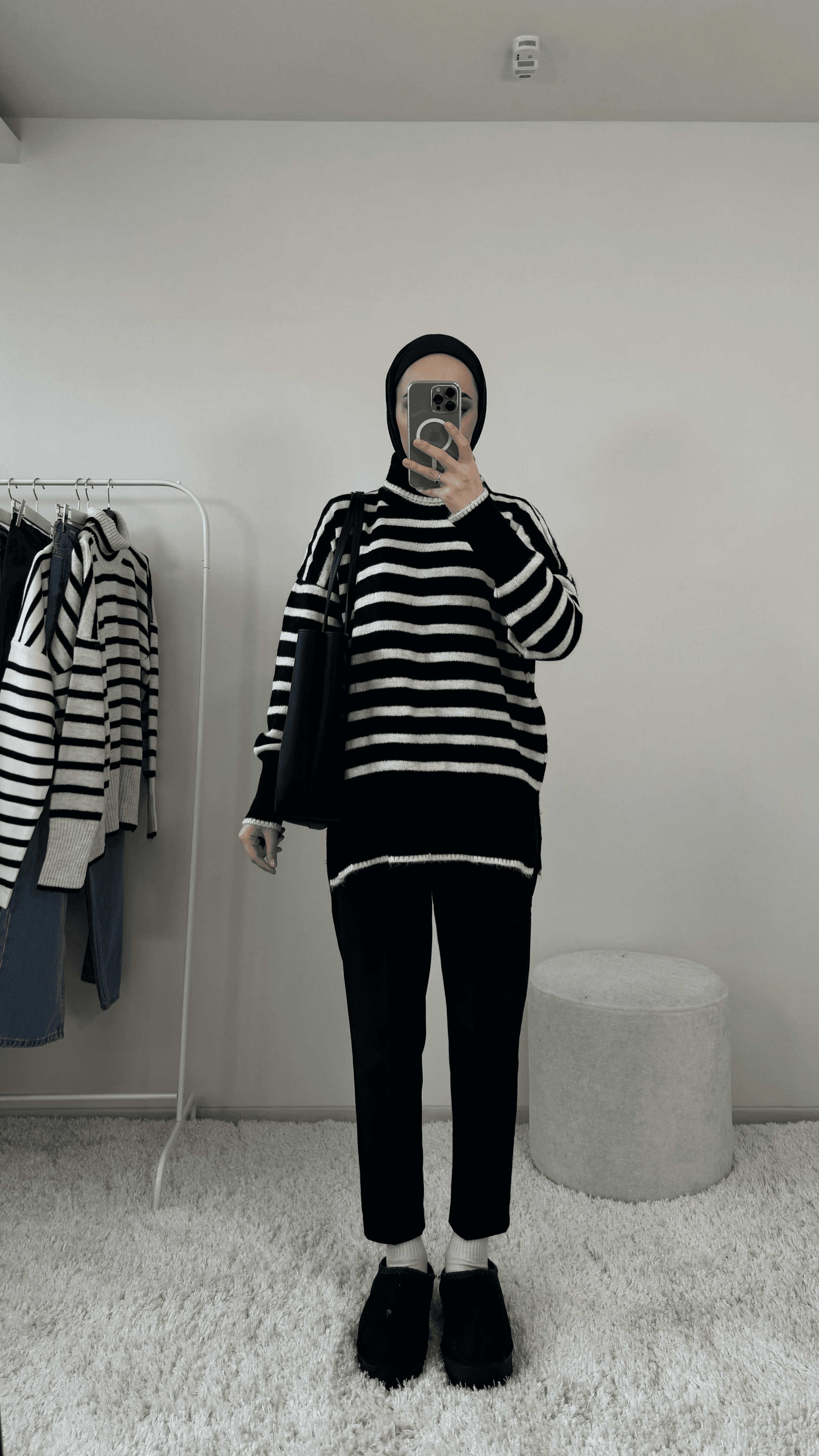 Boğazlı Kazak Siyah