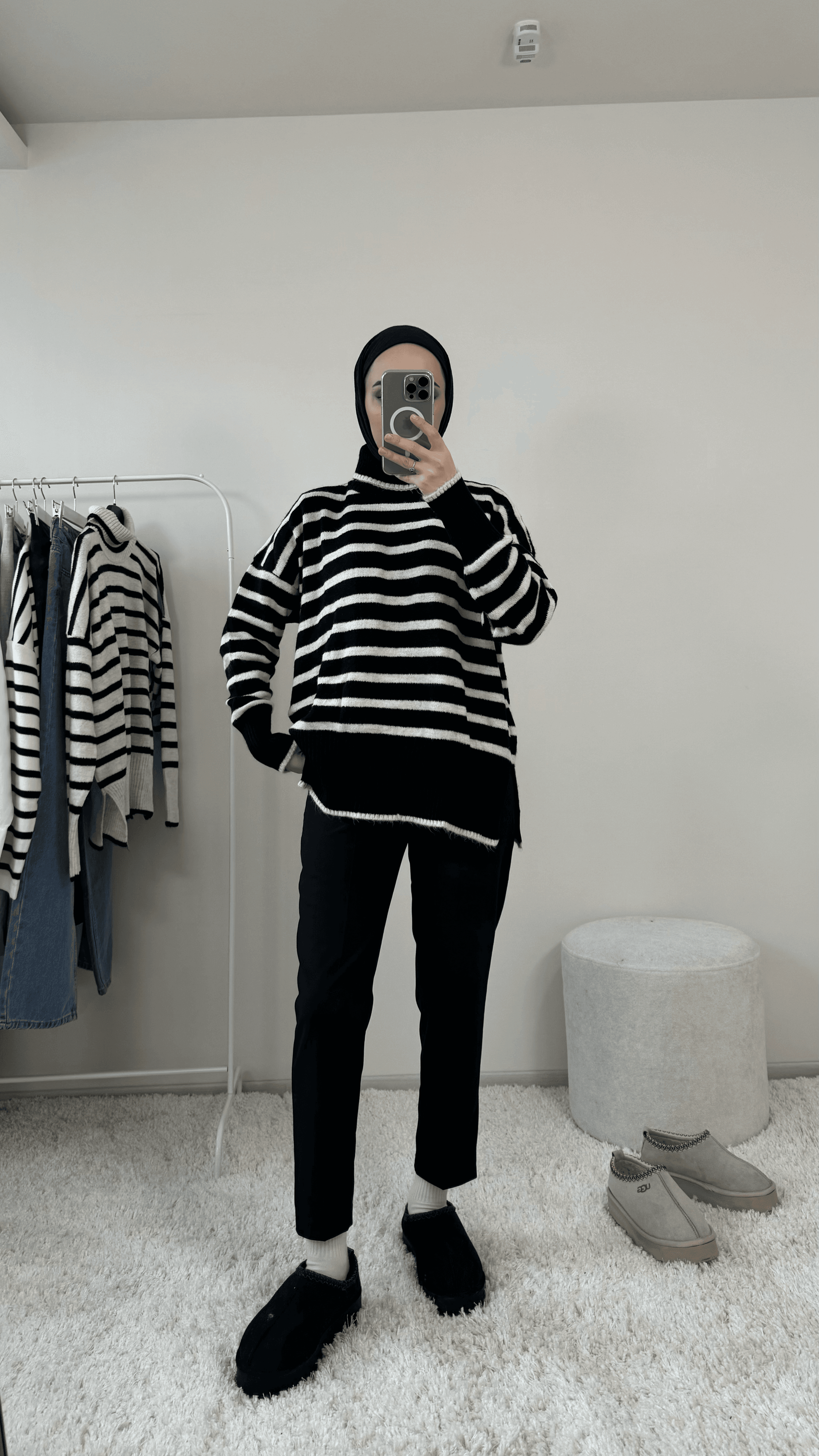 Boğazlı Kazak Siyah