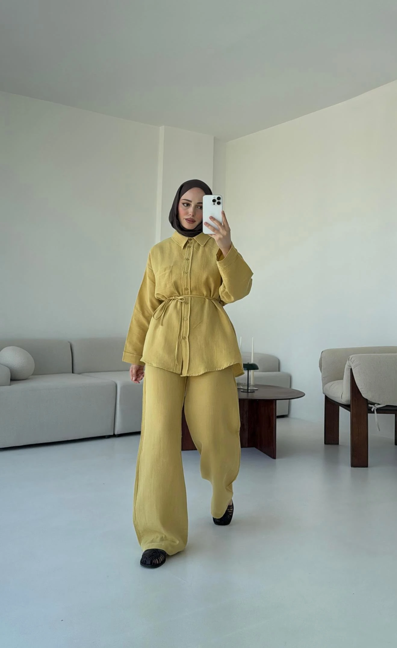 Müslin Pantolon TakımYağ Yeşili