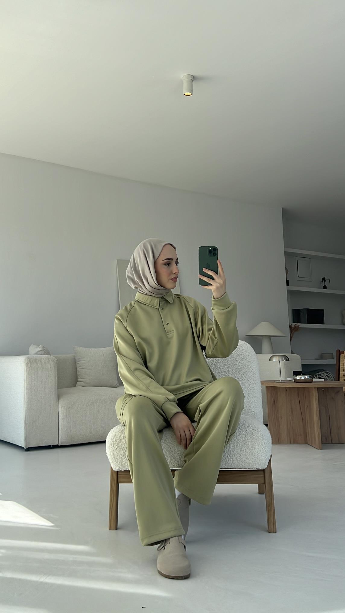 Scuba Polo Yaka Takım Olive