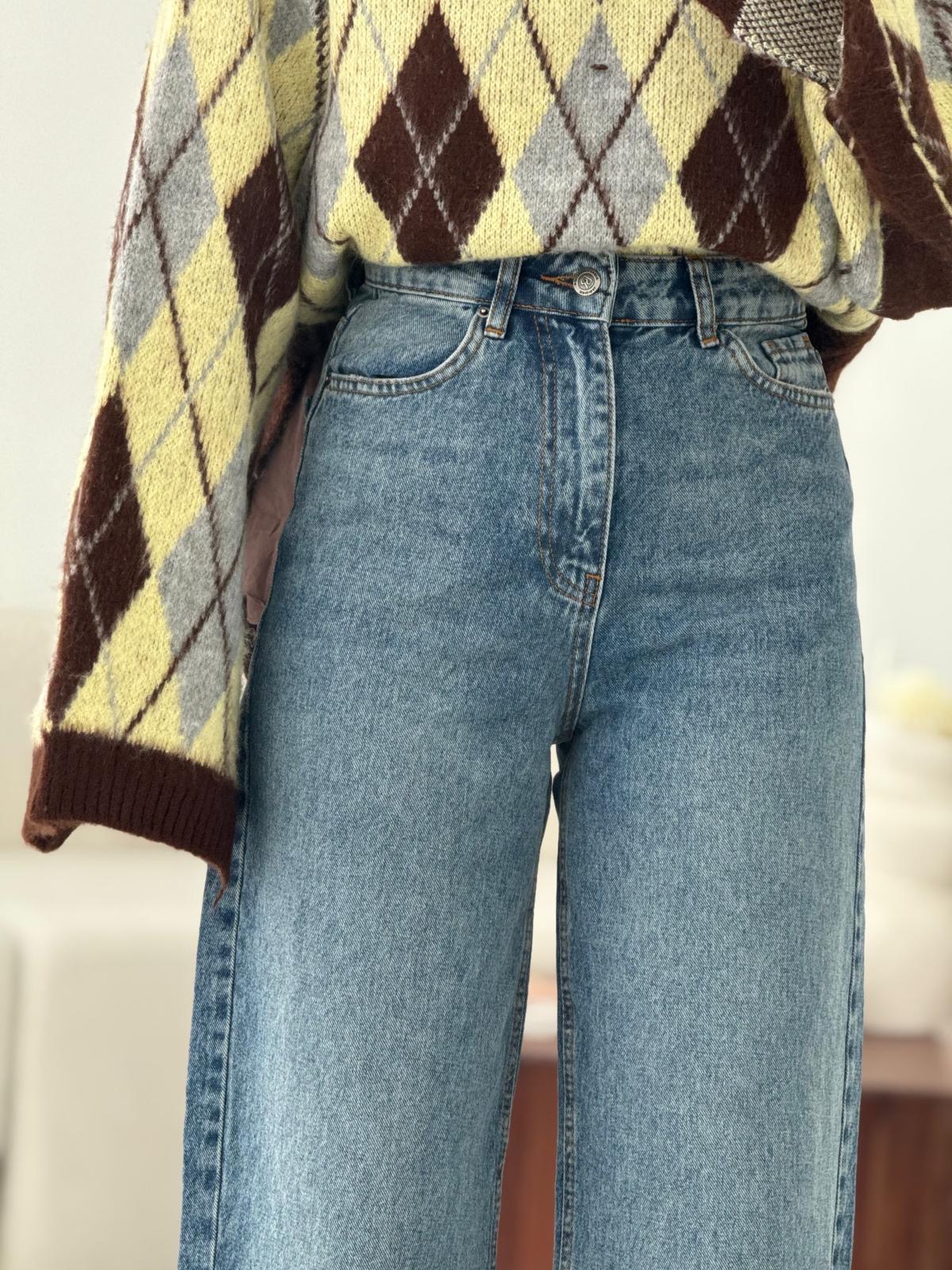 Wide Leg Kar Yıkama Jean