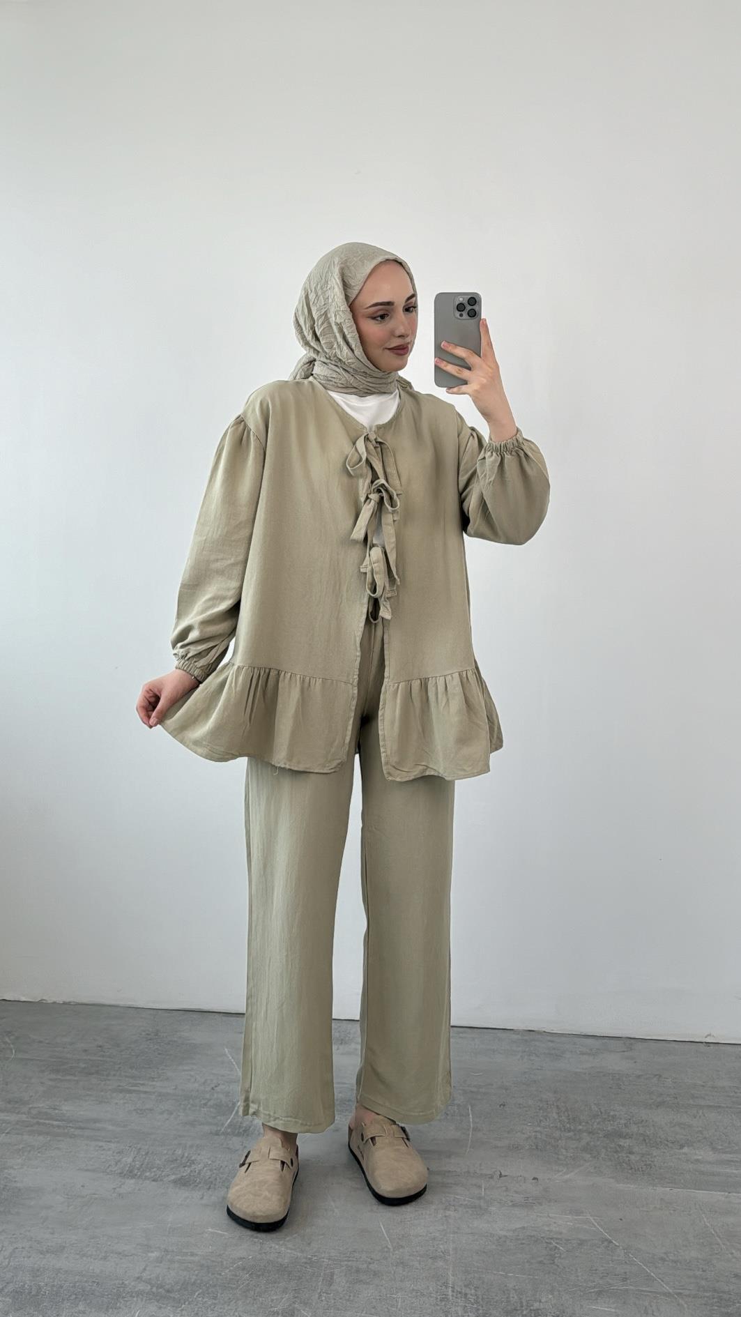 Rose Bağlamalı Takım Haki