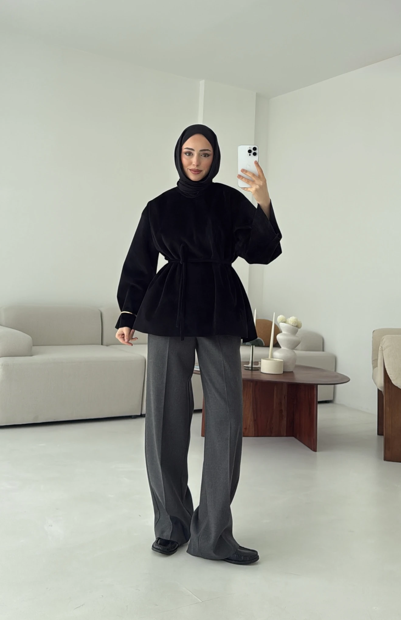 Tok Kumaş Bluz Siyah