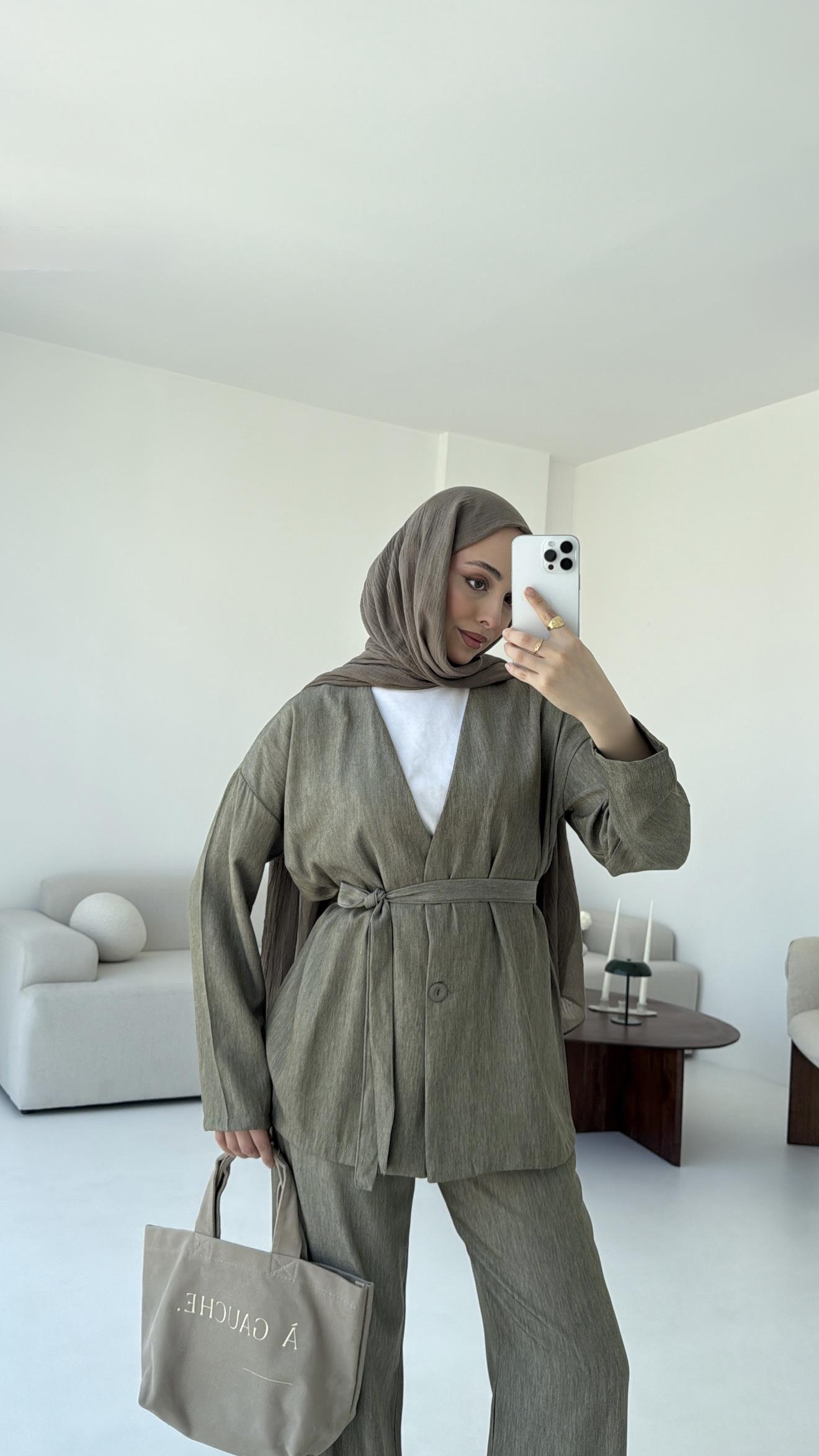 Tencel Keten Takım Haki