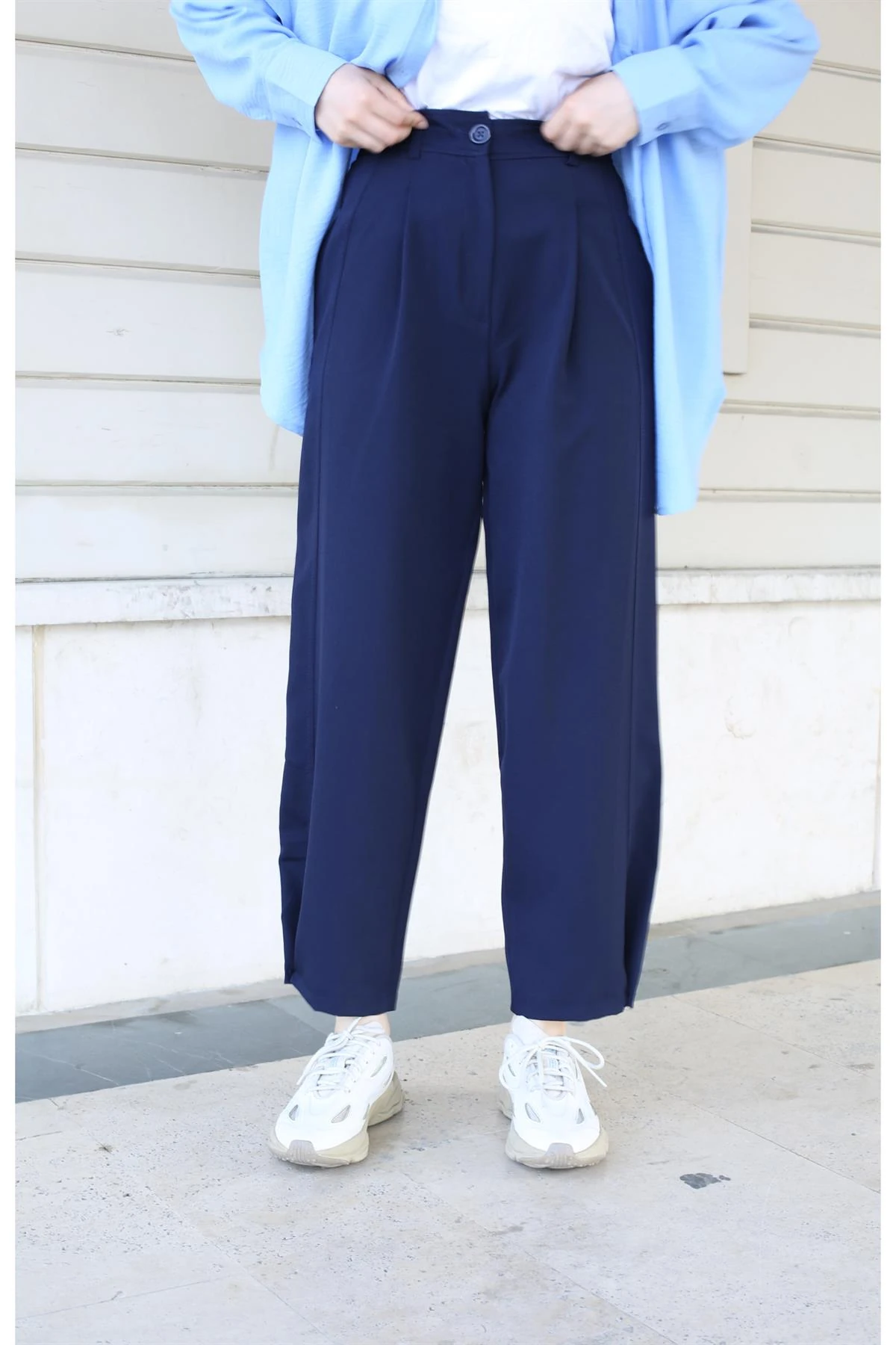 Detaylı Pantolon Lacivert