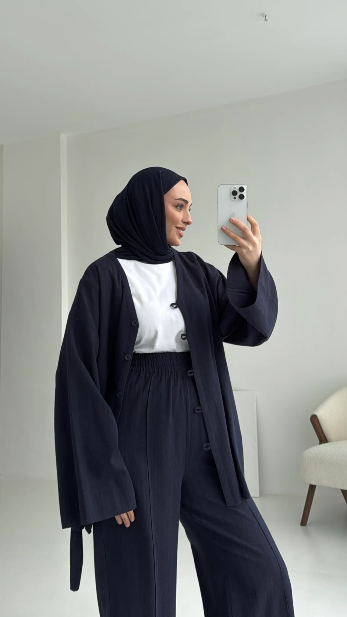 Bağcıklı Buluz Takım Lacivert