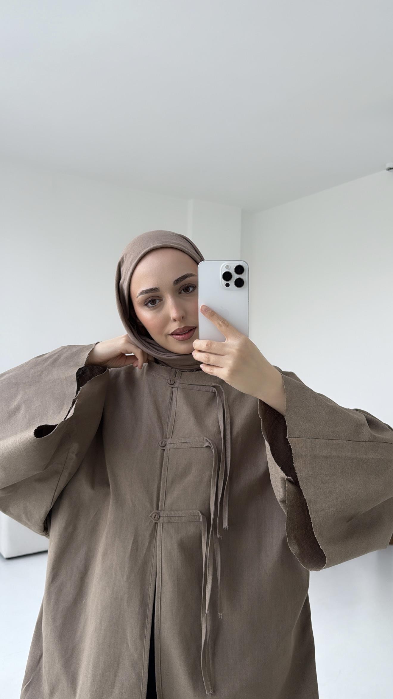 Geniş Kol Kimono Vizon