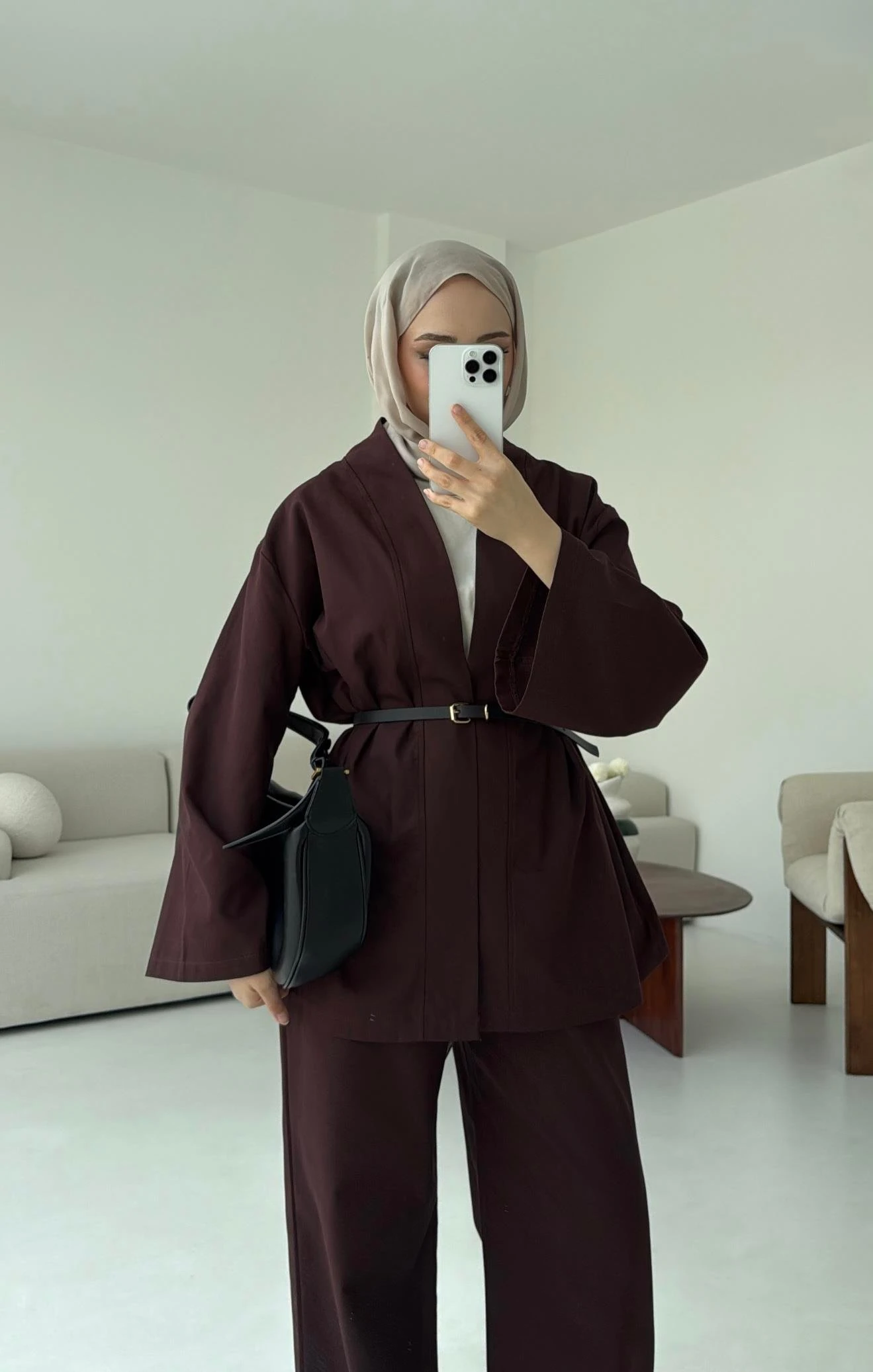 Gabardin Takım Kahve