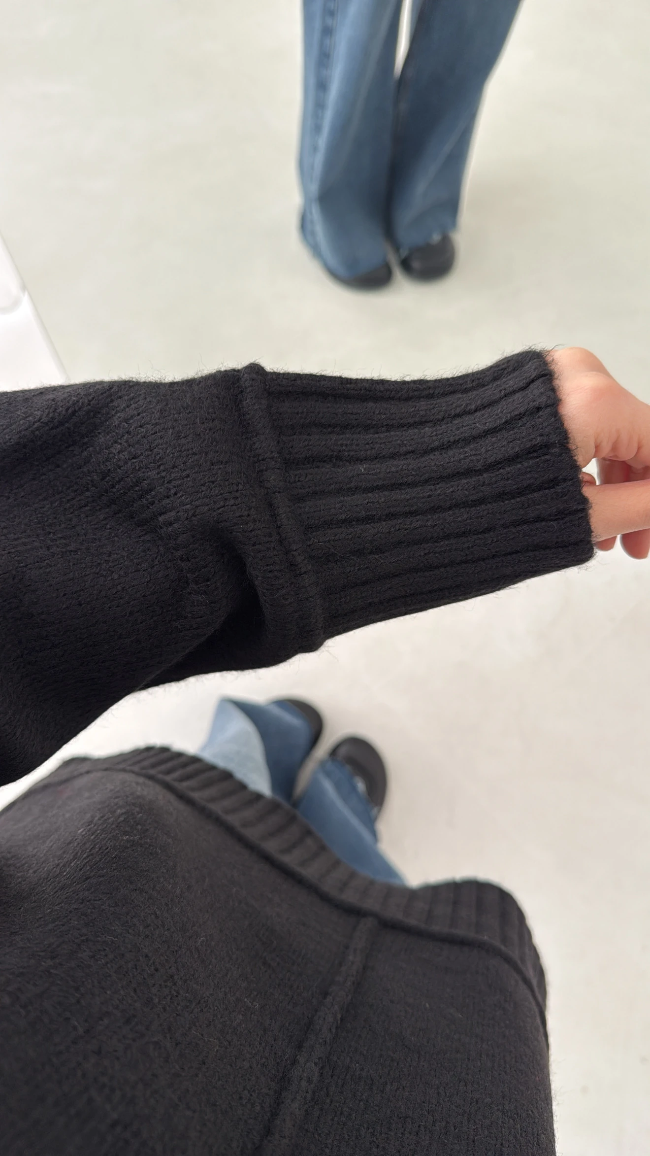 Kalın Manşet Kazak Siyah