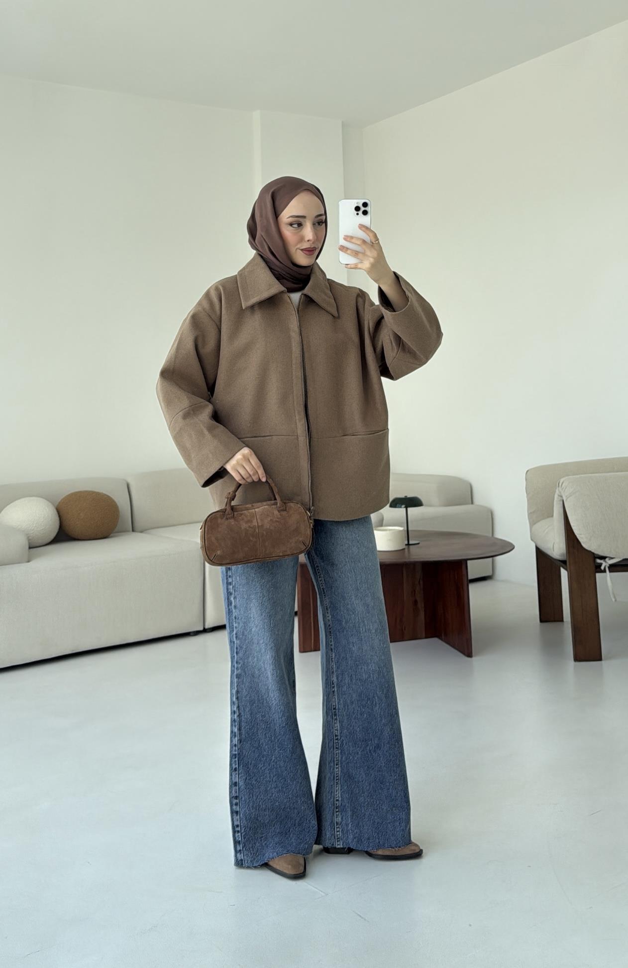 Mevsimlik Kaşe Ceket Camel