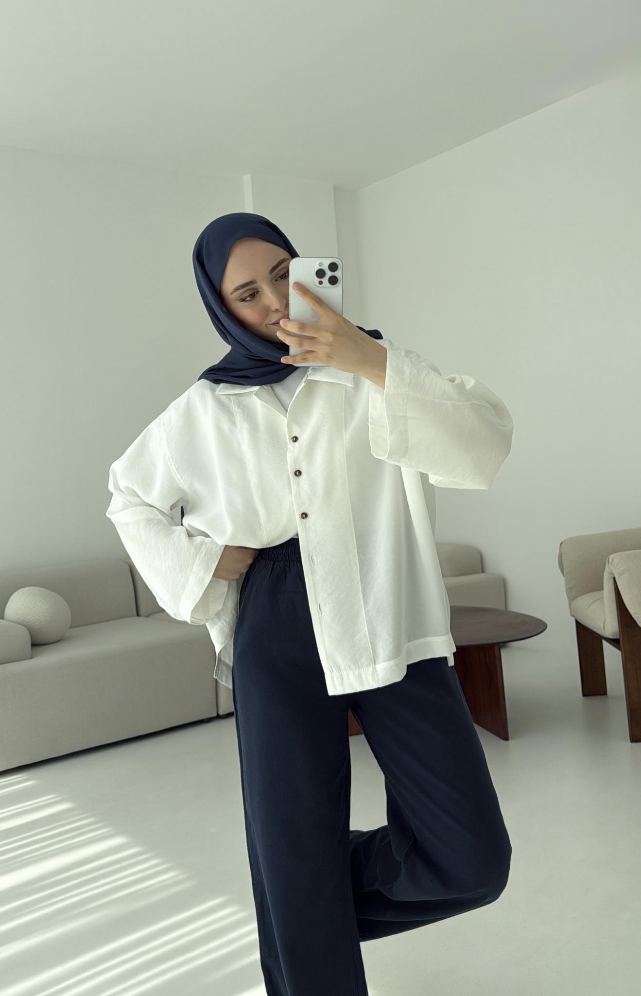 Oversize Gömlek Beyaz