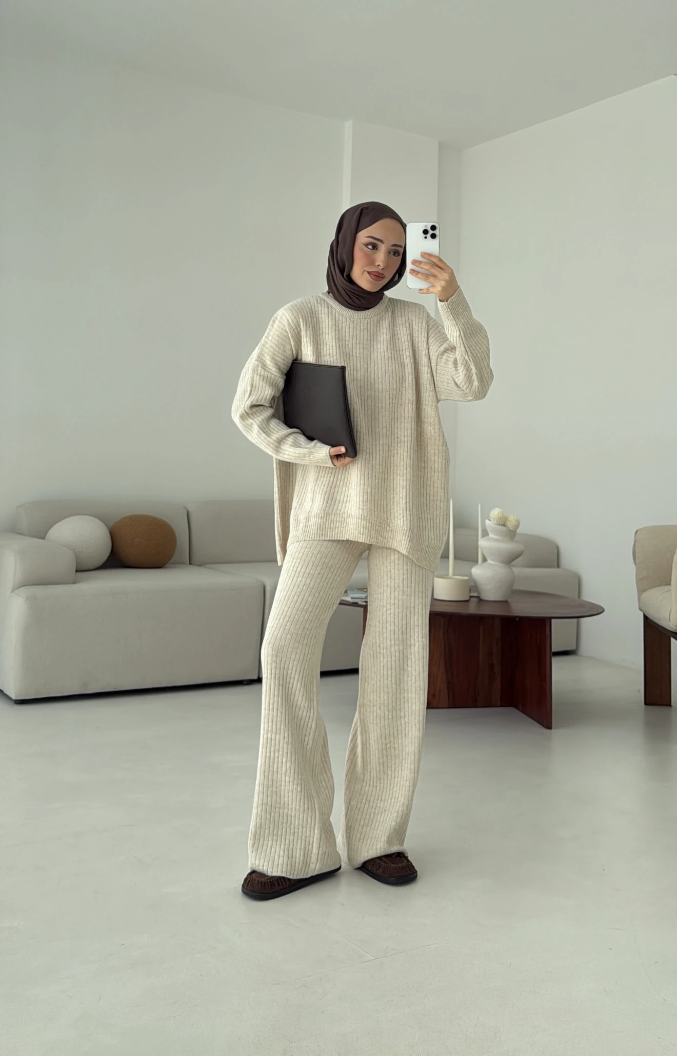 Bisiklet Yaka Triko Takım Taş