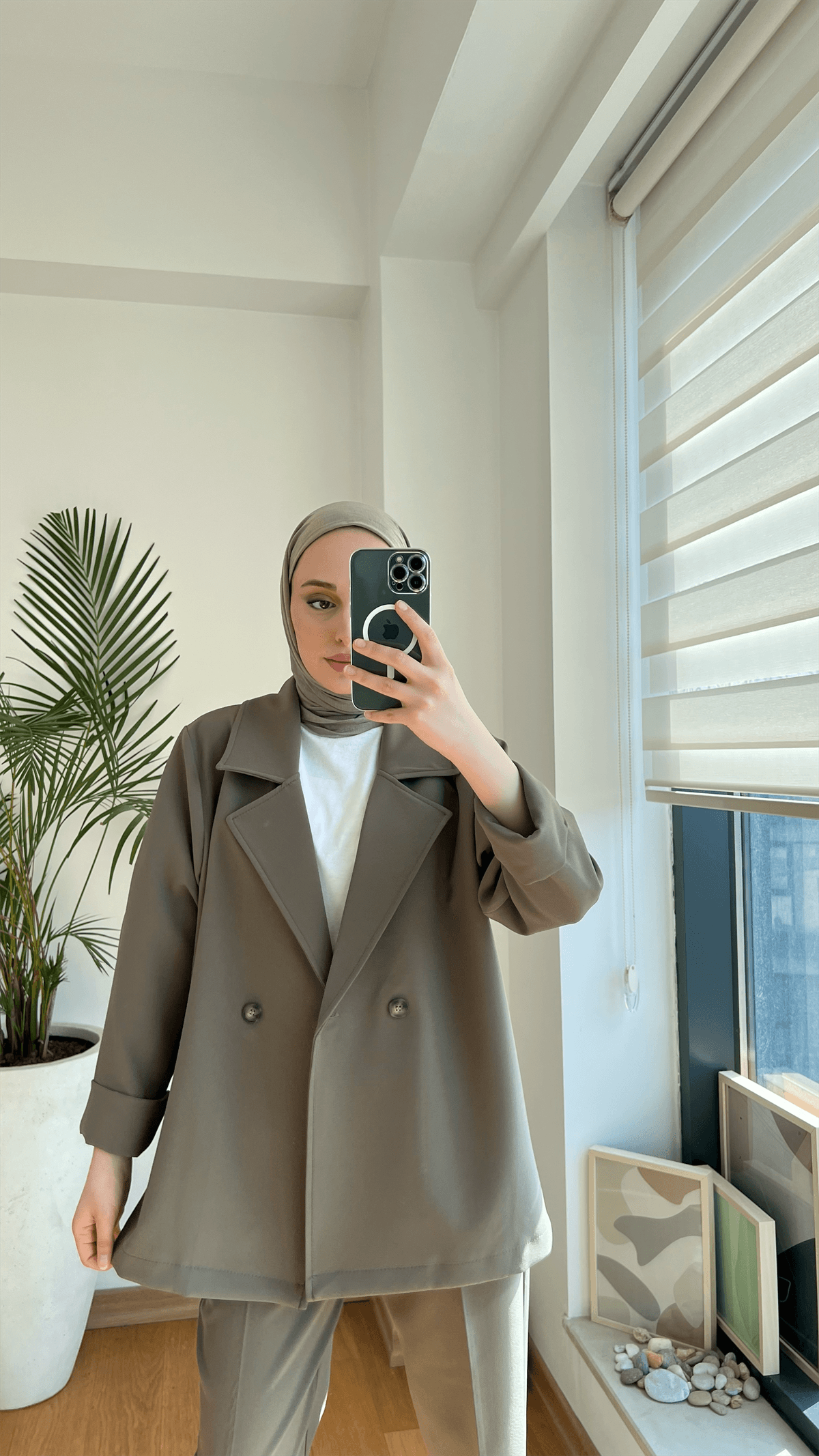 Oversize Ceket Haki Yazlık